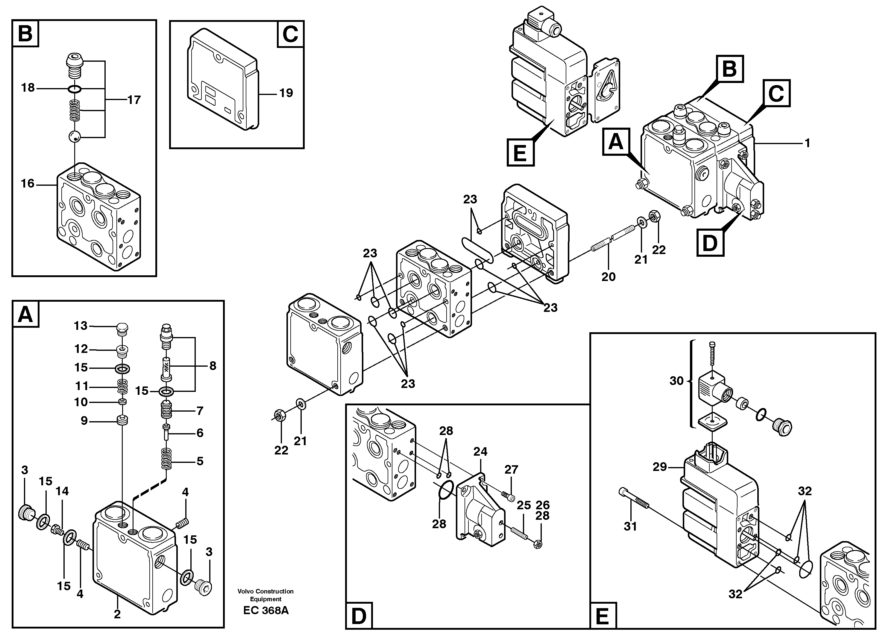 Схема запчастей Volvo L50D - 103462 Relief valve L50D