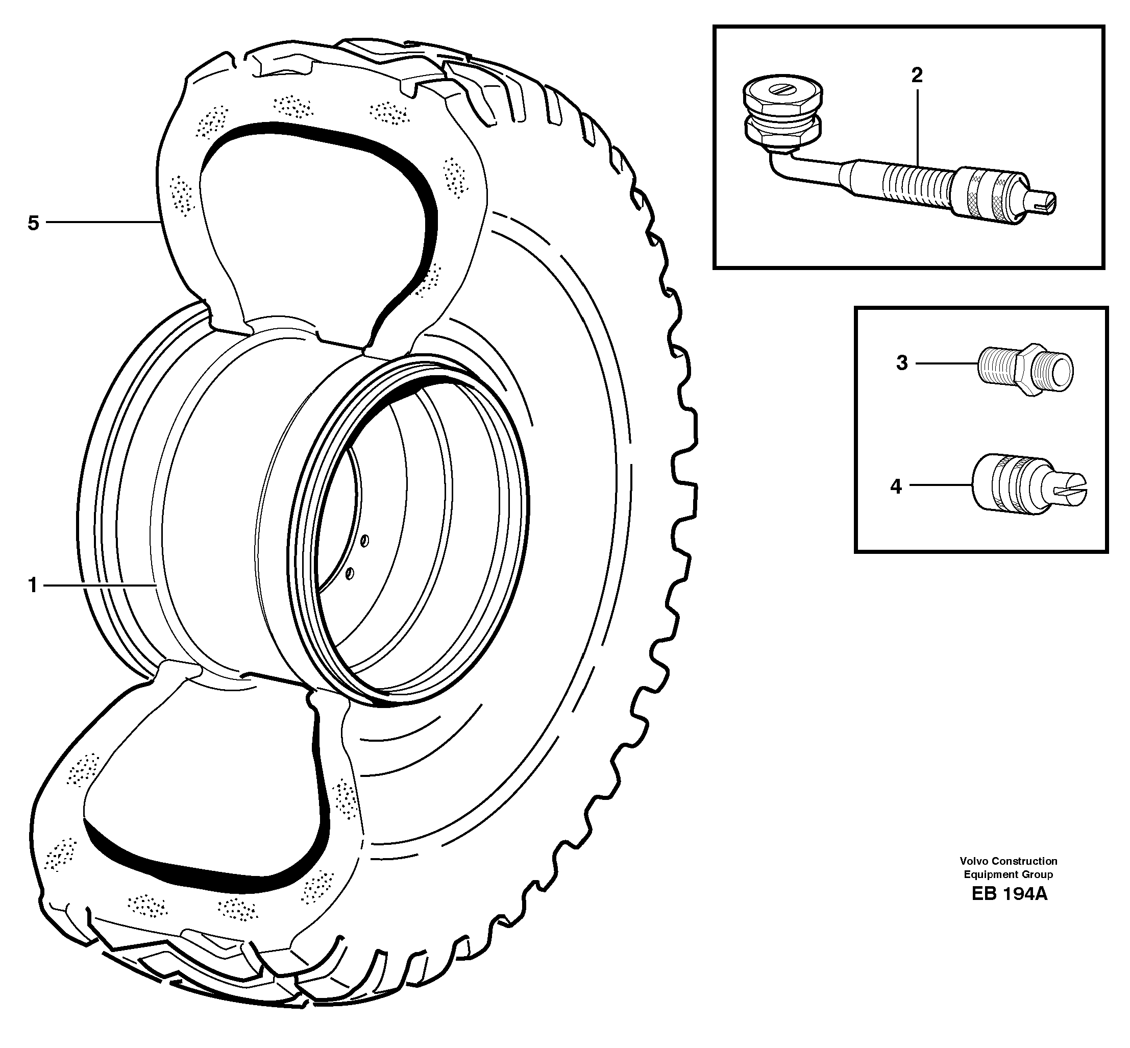 Схема запчастей Volvo L50D - 22835 Wheel L50D