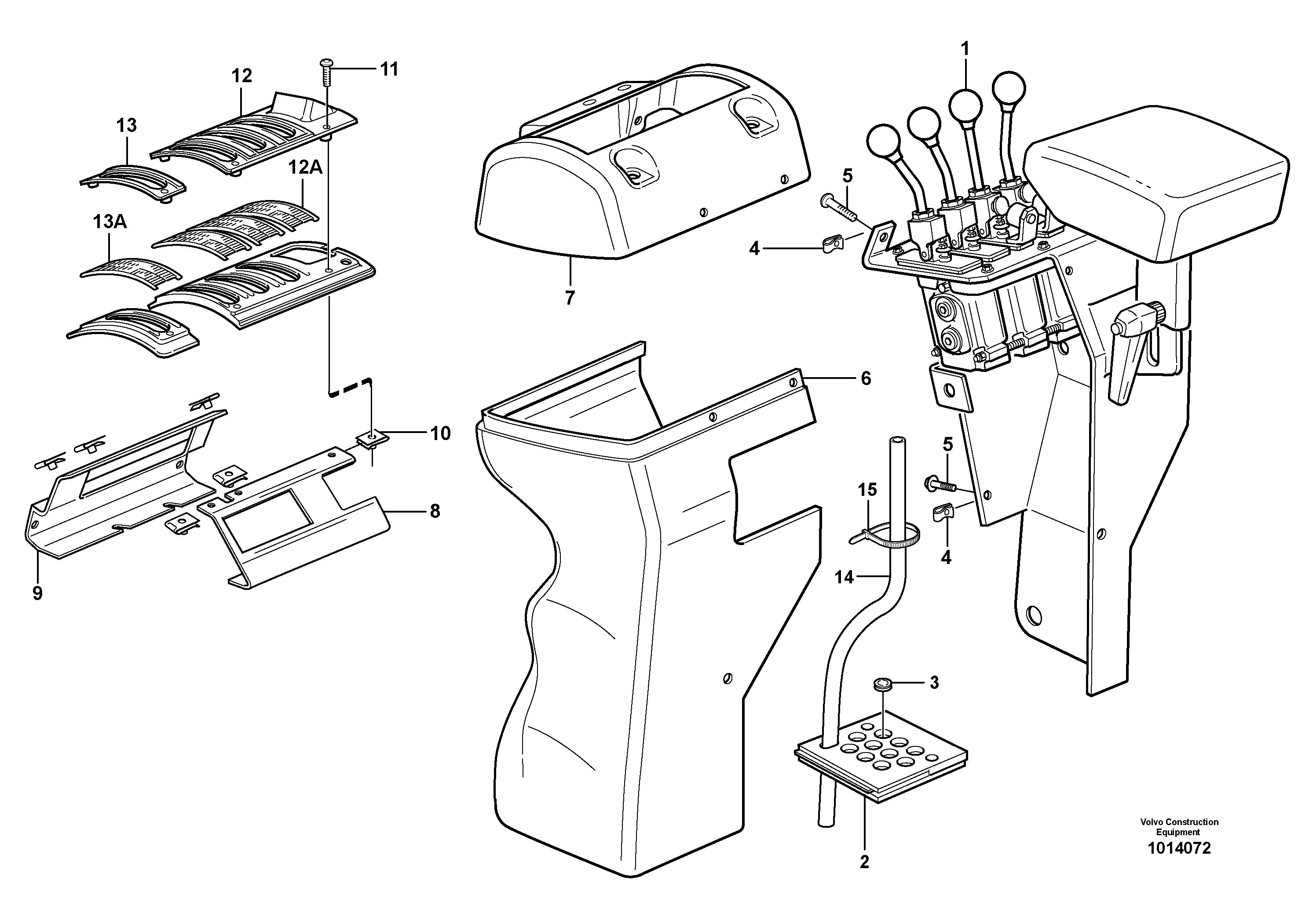 Схема запчастей Volvo L70D - 60558 Cover for servo valves L70D