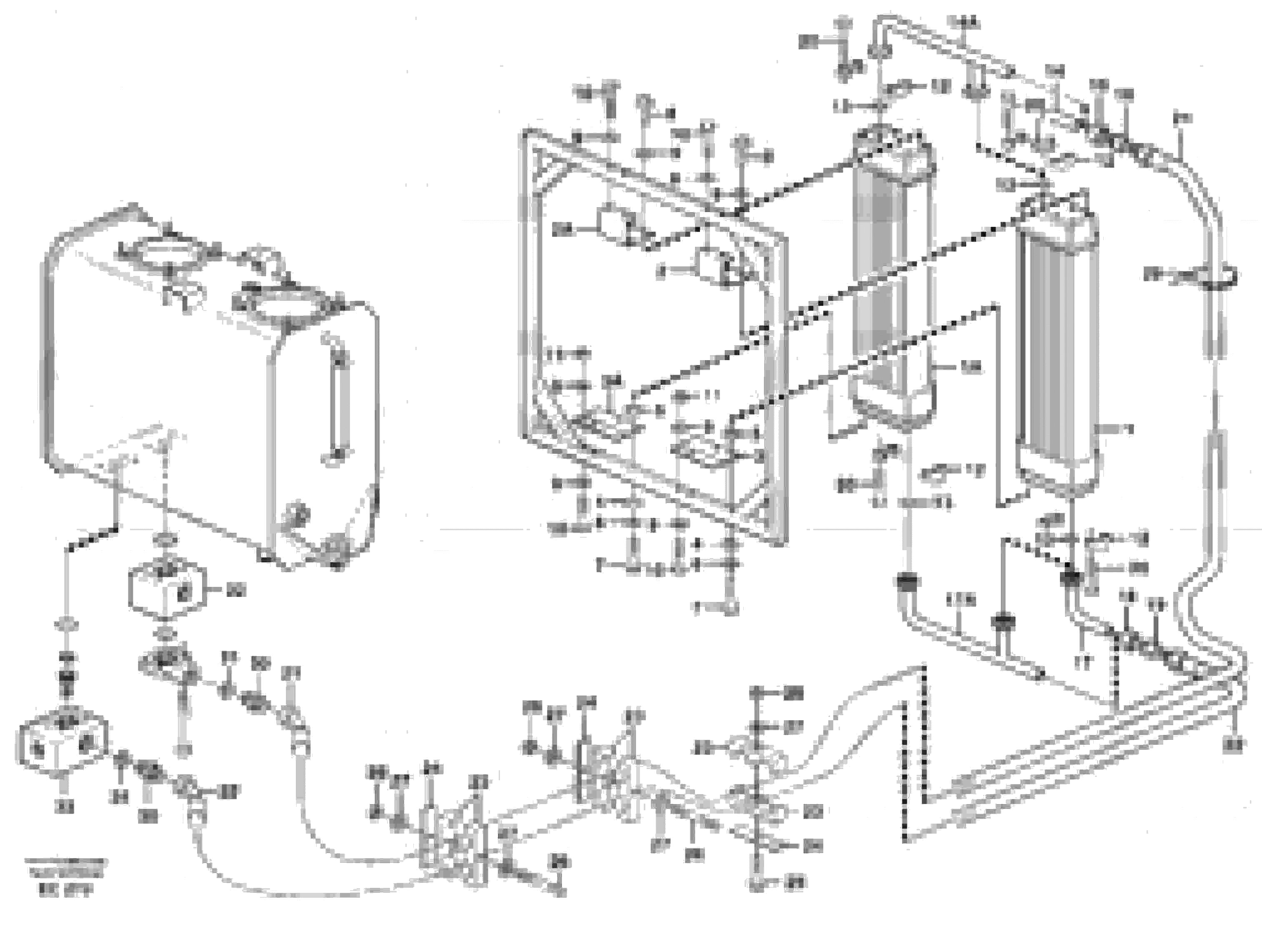 Схема запчастей Volvo L70D - 104574 Радиатор масляной для гидравлики L70D
