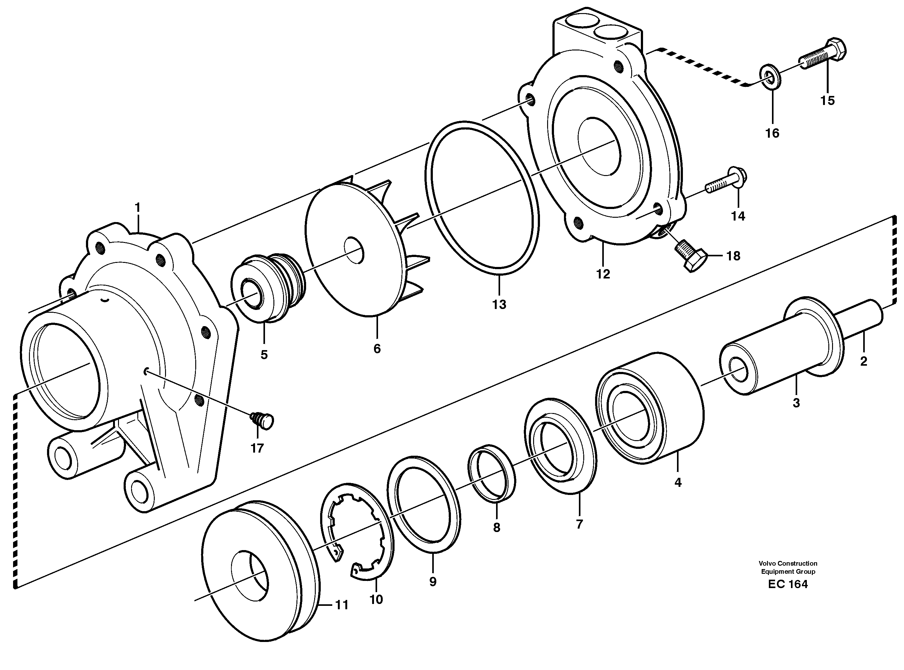 Схема запчастей Volvo L70D - 38490 Water pump, intercooler L70D