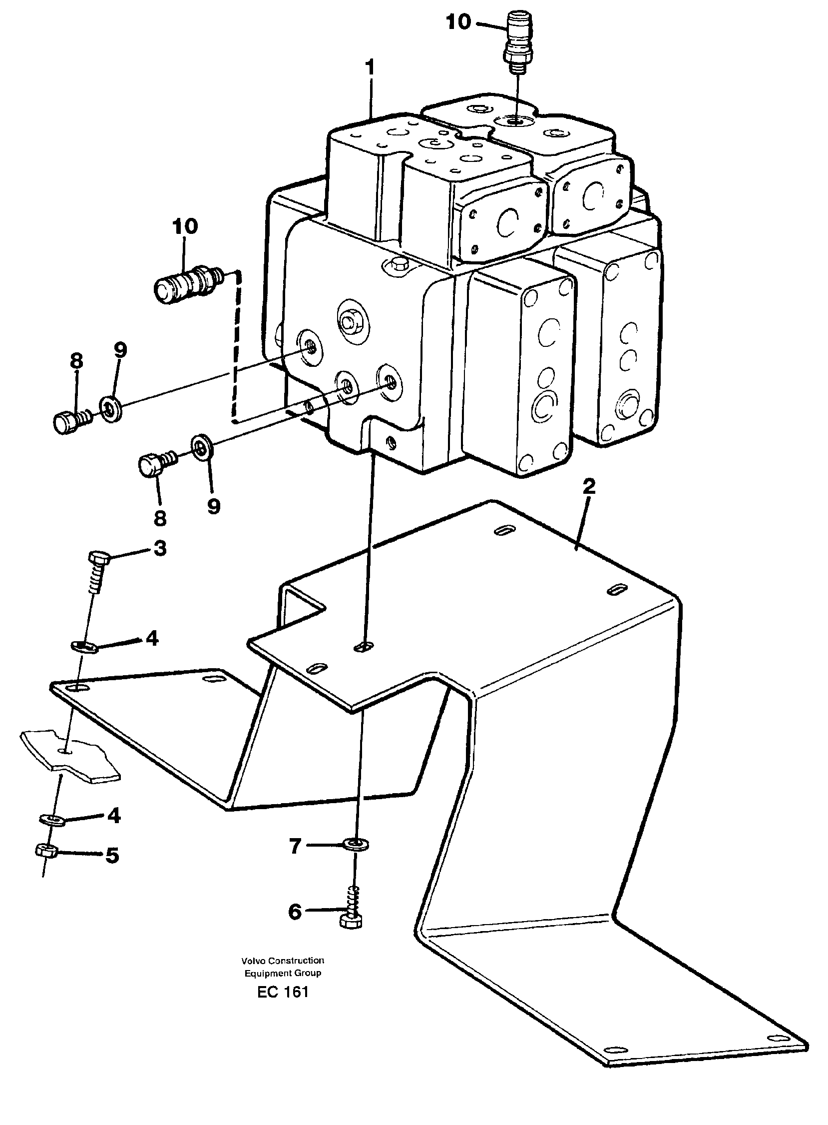 Схема запчастей Volvo L70D - 1500 Control valve, assembly L70D