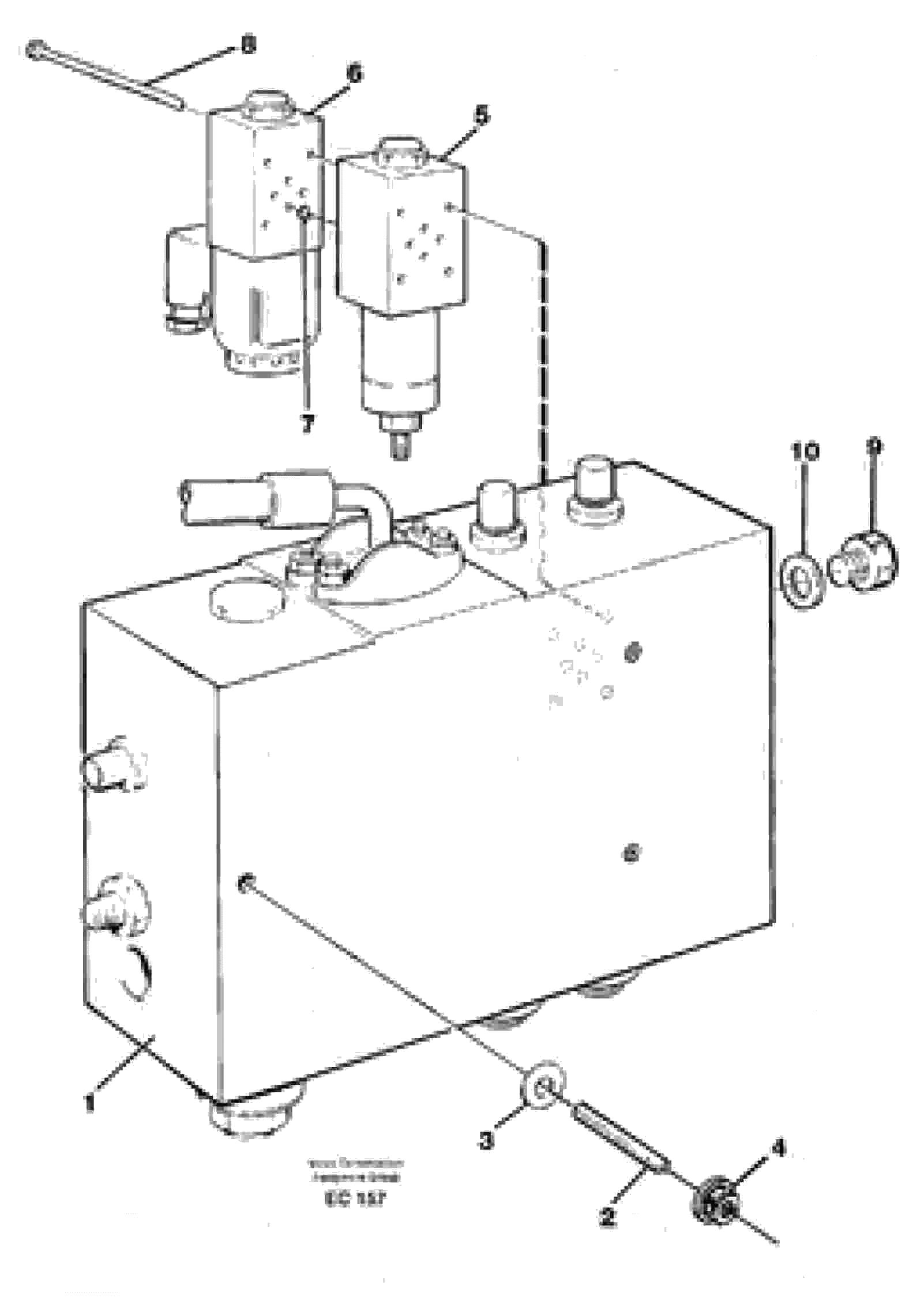 Схема запчастей Volvo L70D - 2467 Valve body with fitting parts L70D