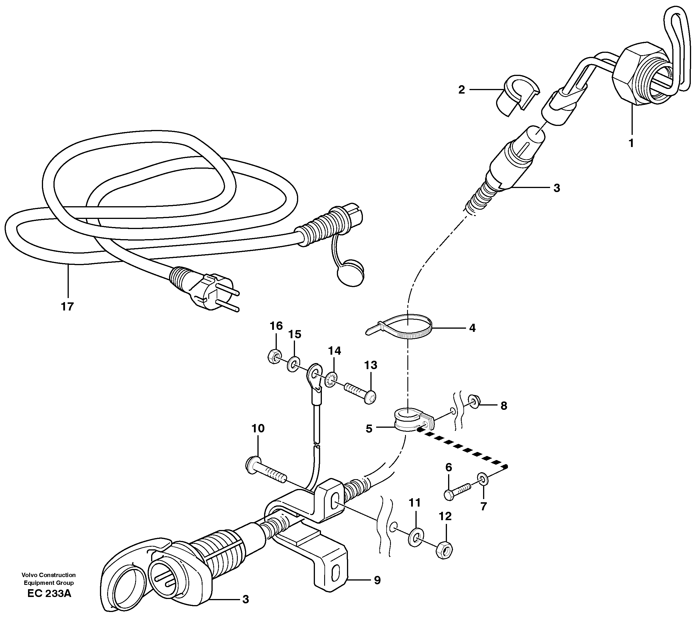 Схема запчастей Volvo L70D - 34266 Engine heater, 220v/750w L70D