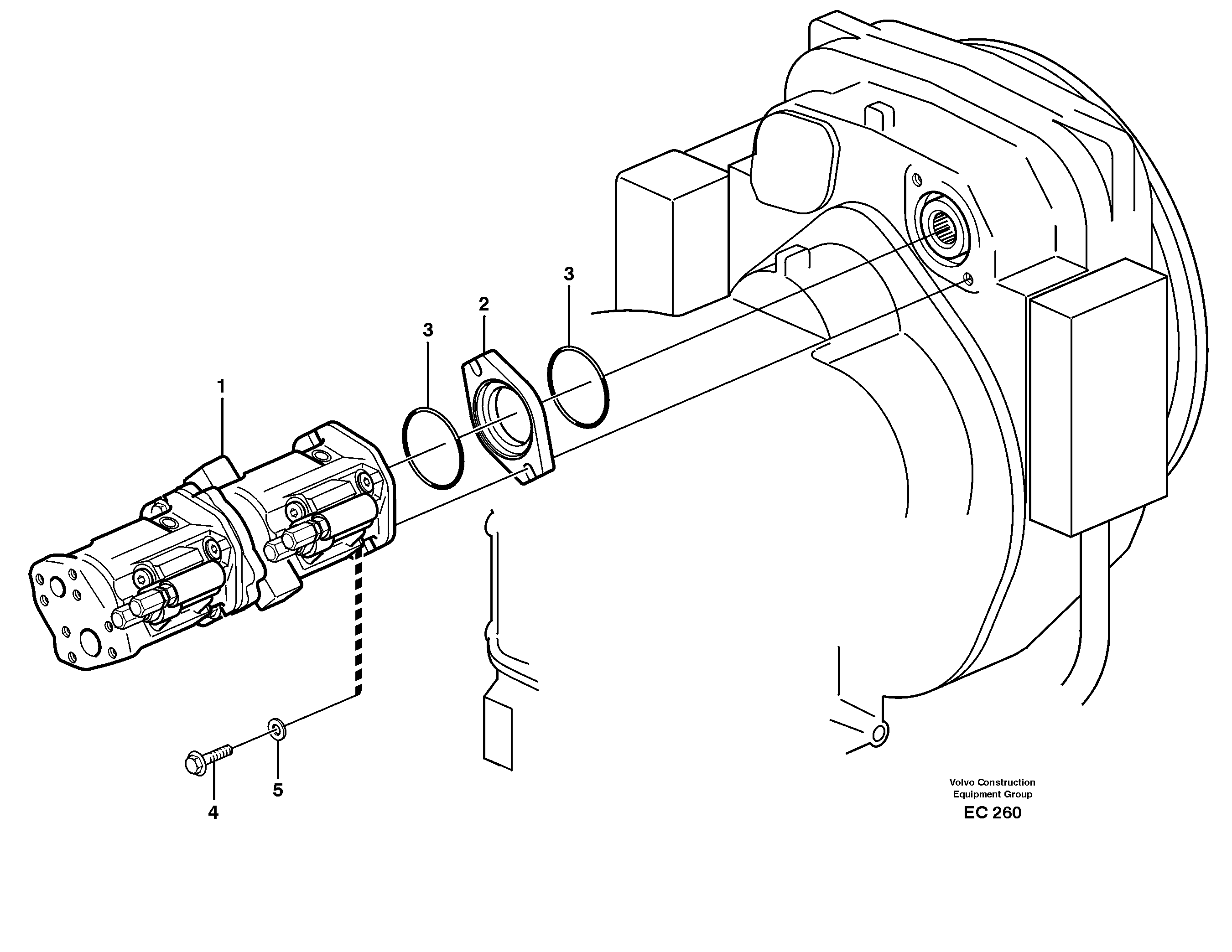 Схема запчастей Volvo L70D - 21730 Hydraulic pump with fitting parts L70D