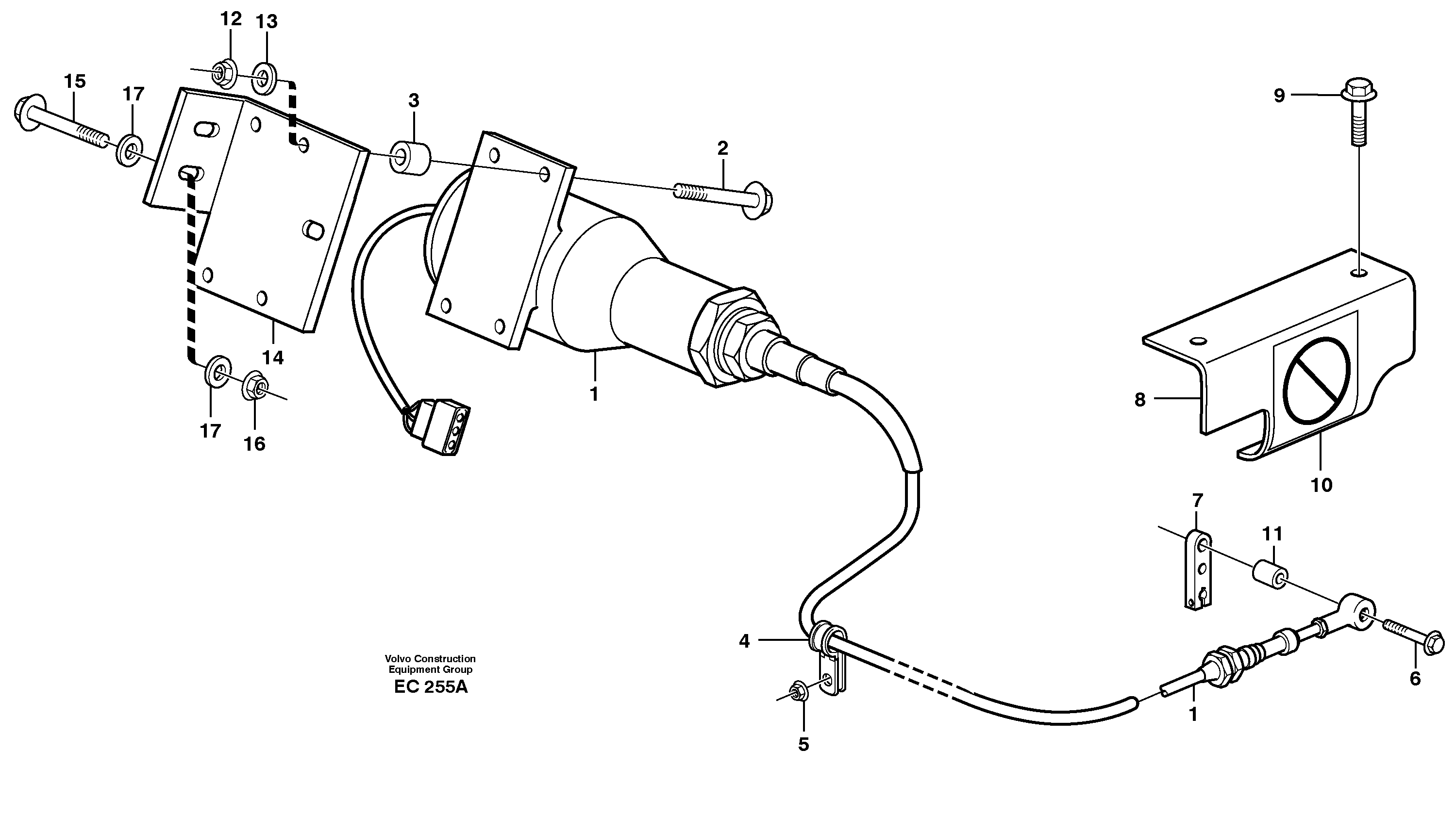 Схема запчастей Volvo L70D - 81563 Key turn engine stop L70D