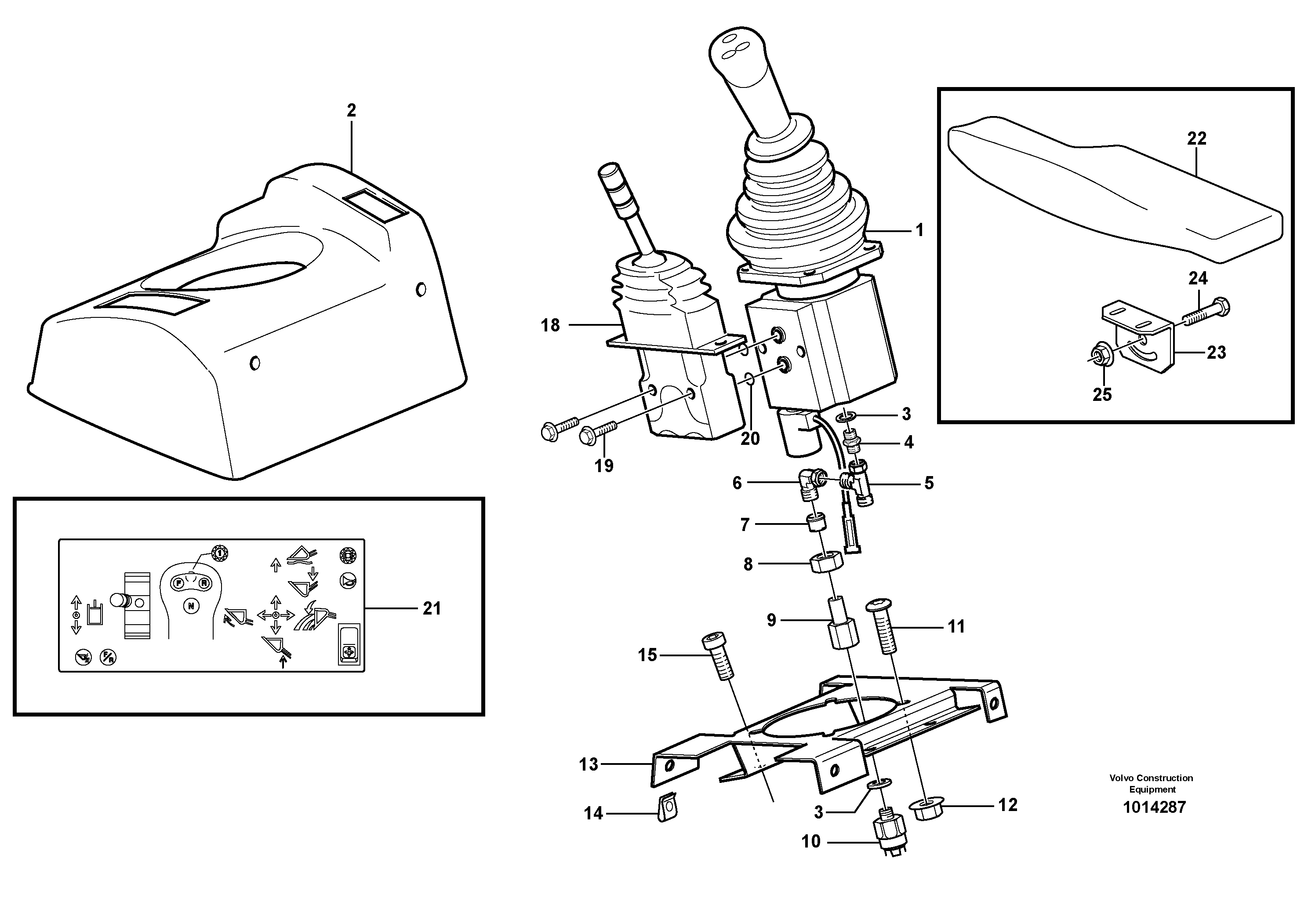 Схема запчастей Volvo L70D - 32824 Servo valve with fitting parts L70D