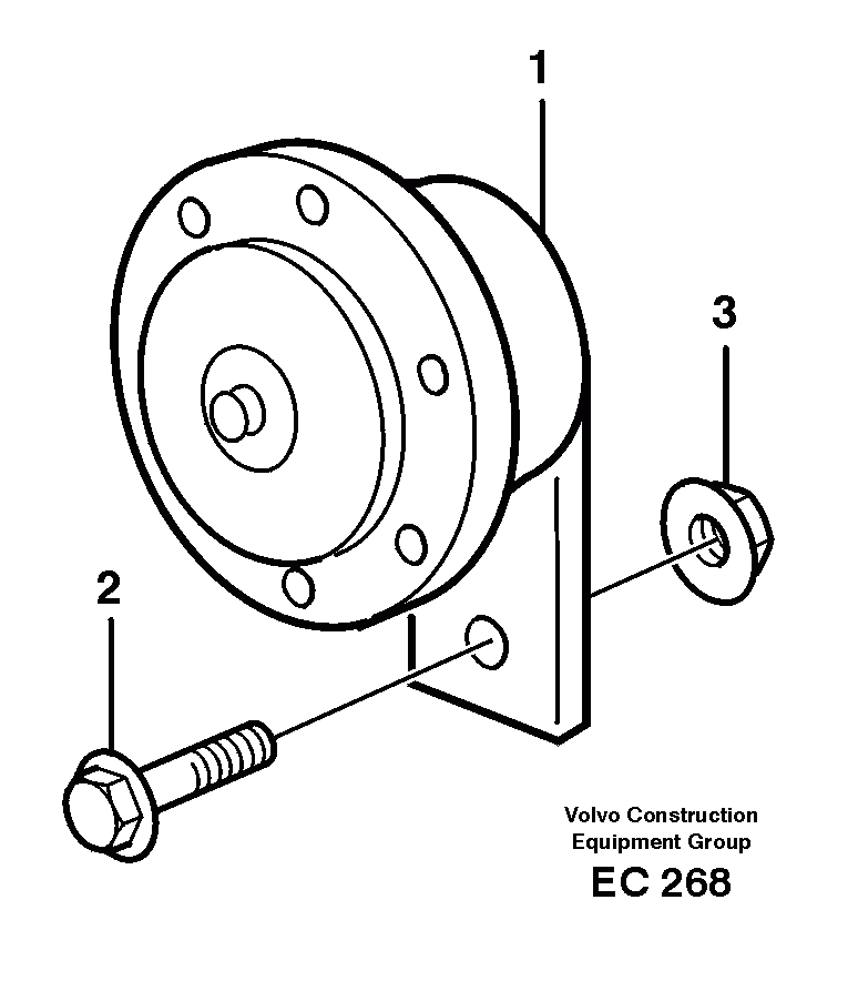 Схема запчастей Volvo L70D - 21474 Compressor horn L70D