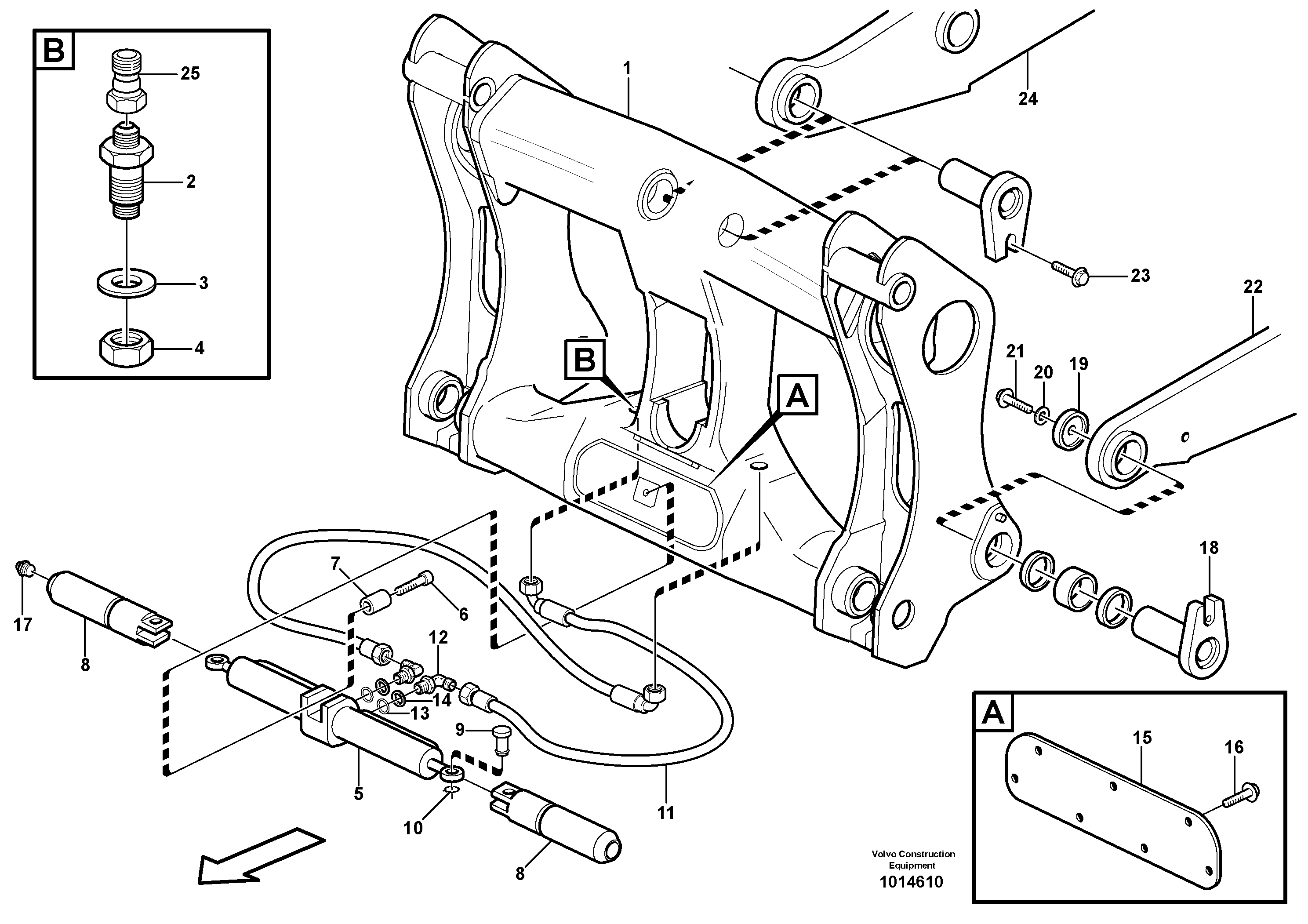 Схема запчастей Volvo L70D - 105271 Attachment bracket L70D