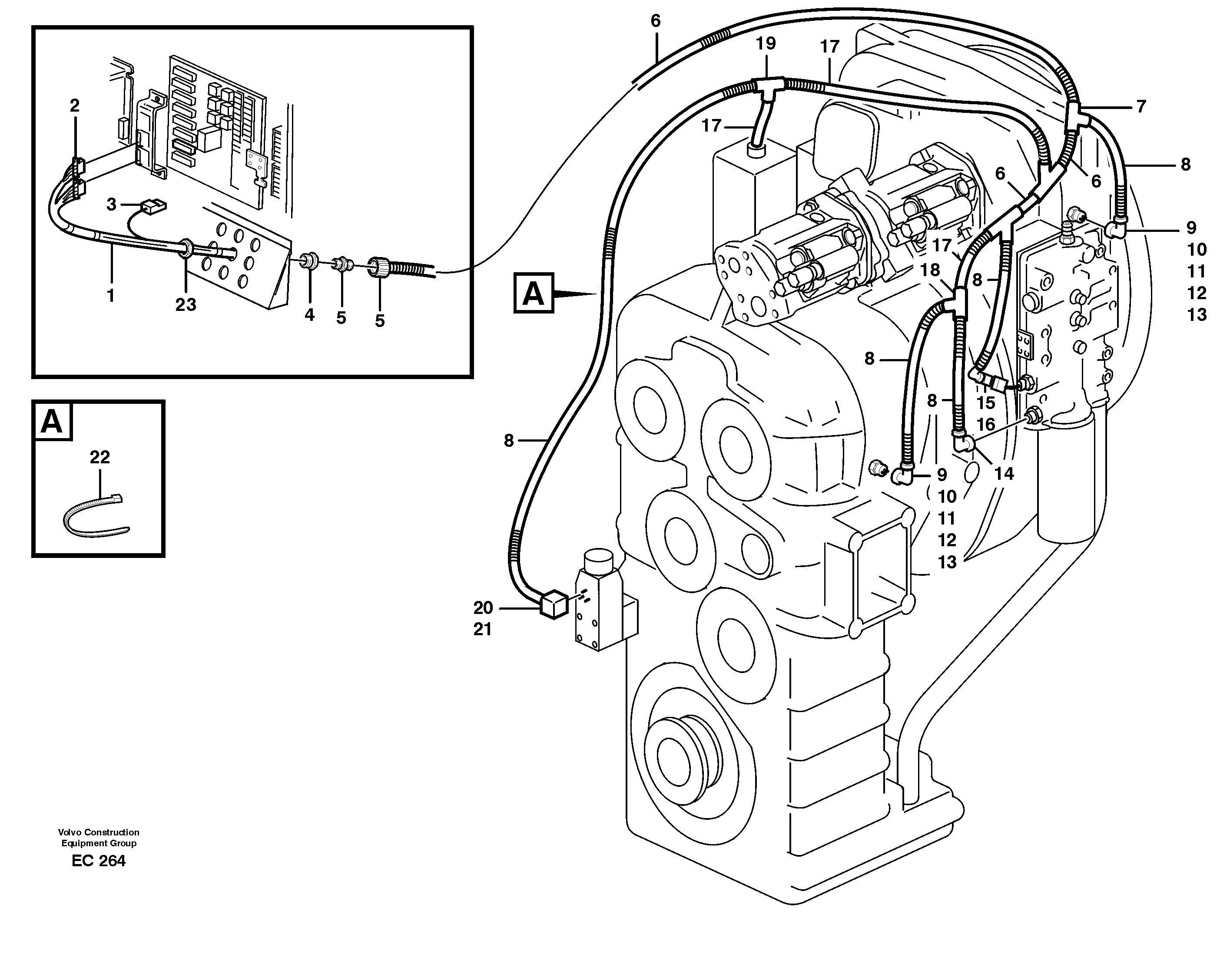 Схема запчастей Volvo L70D - 36658 Cable harness, transmission L70D