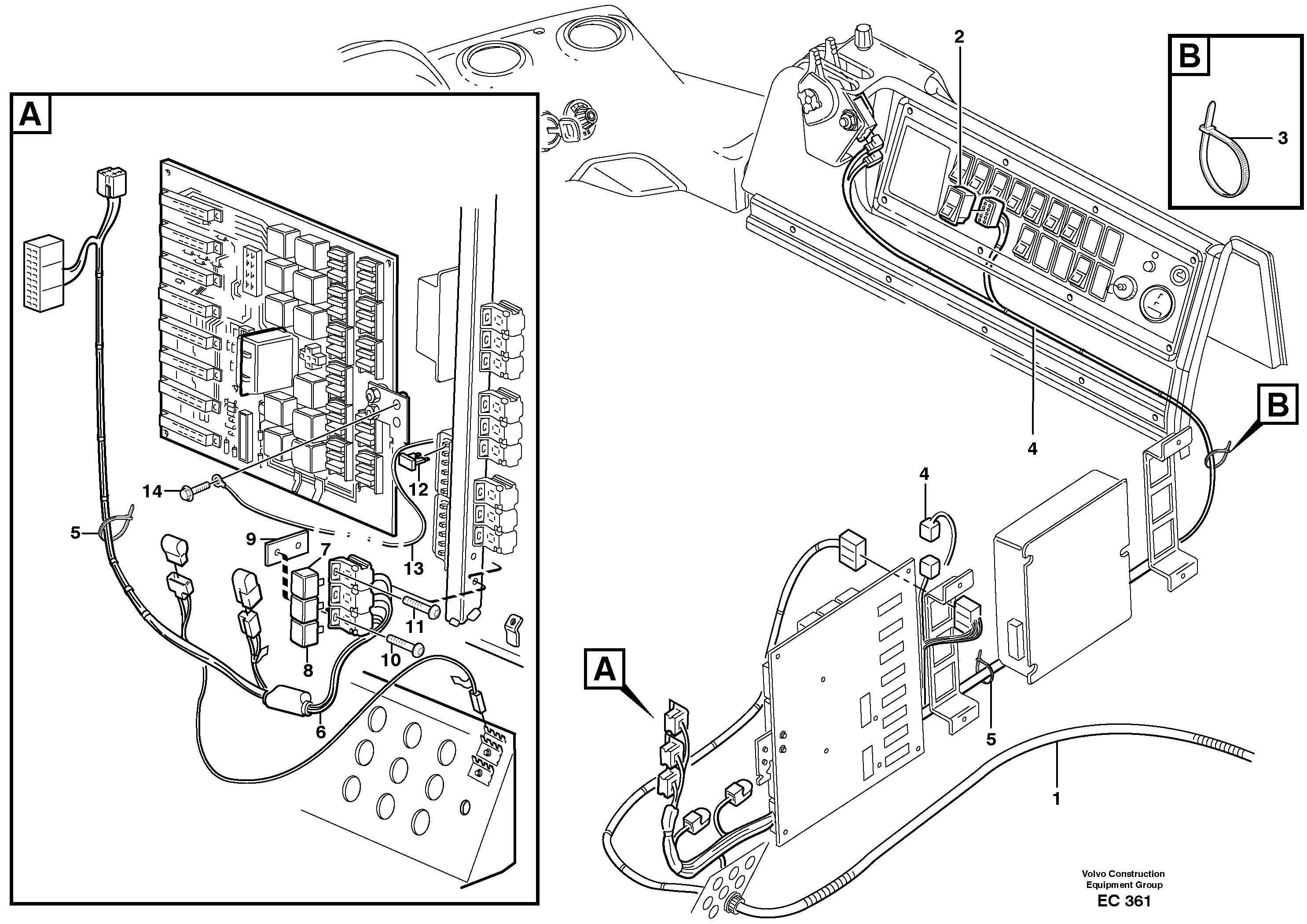 Схема запчастей Volvo L70D - 66037 Electrical equipment, air conditioning L70D