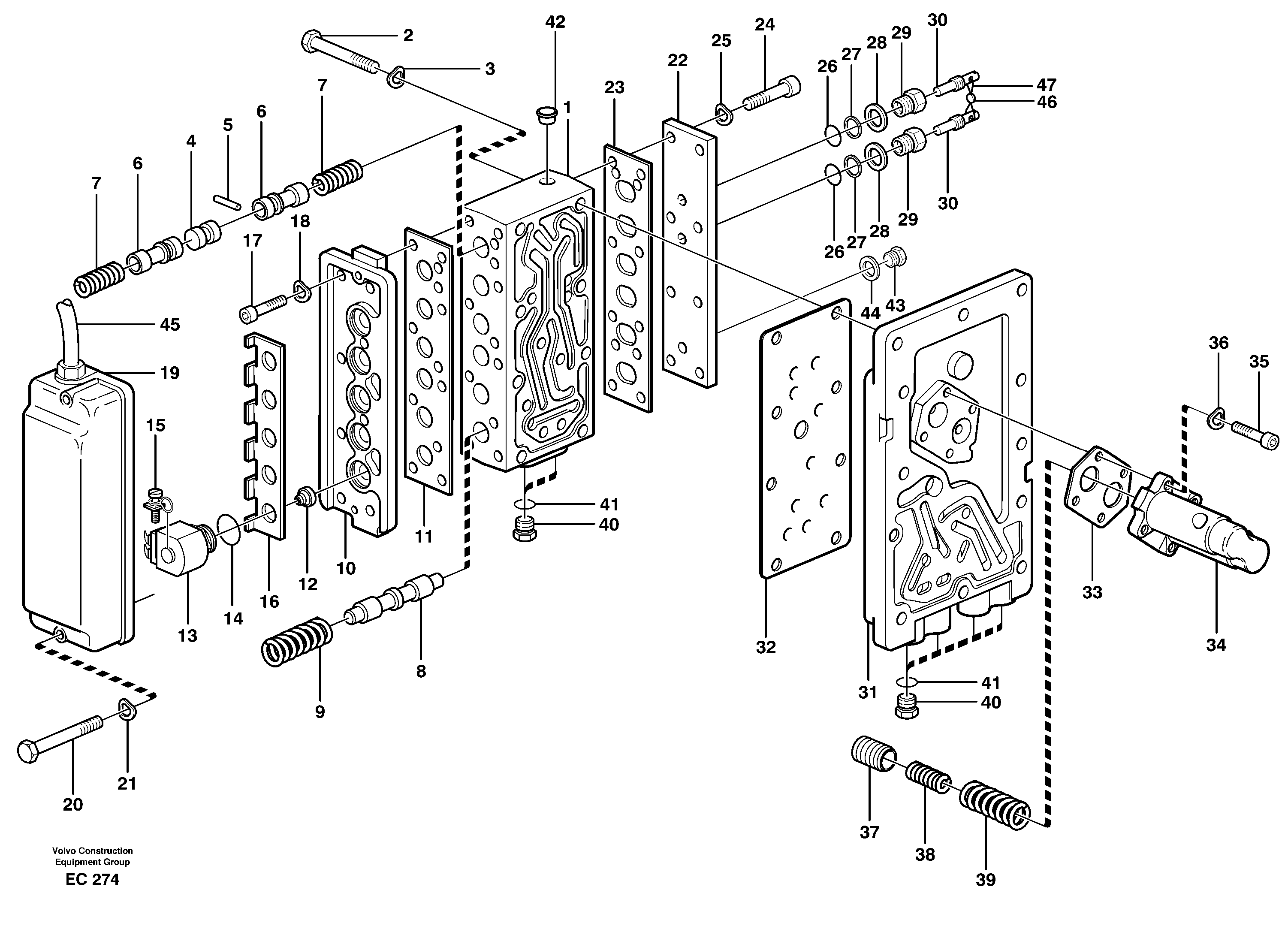 Схема запчастей Volvo L70D - 58656 Range selector valve L70D