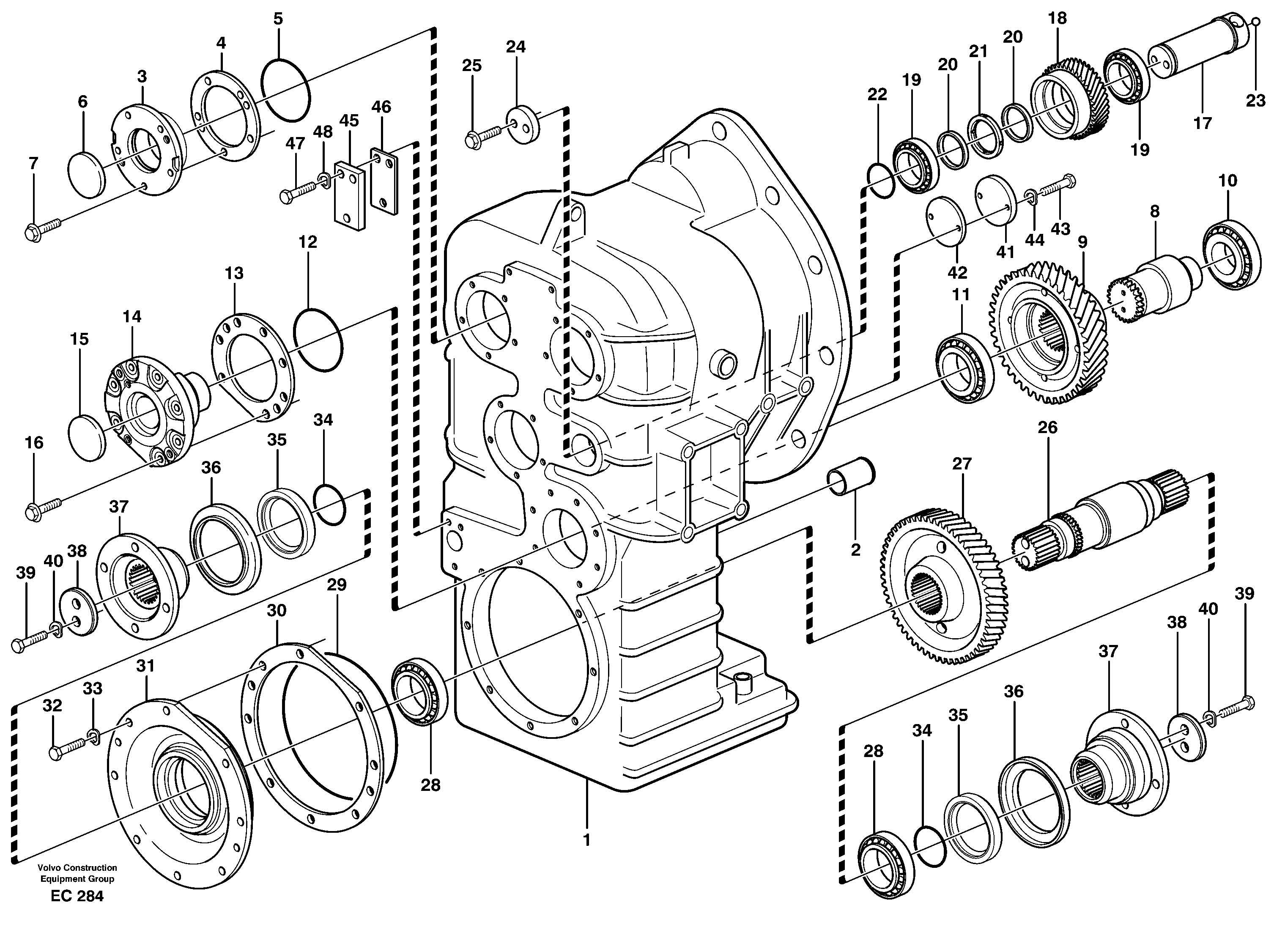 Схема запчастей Volvo L70D - 67054 Clutch housing. 4 - speed L70D