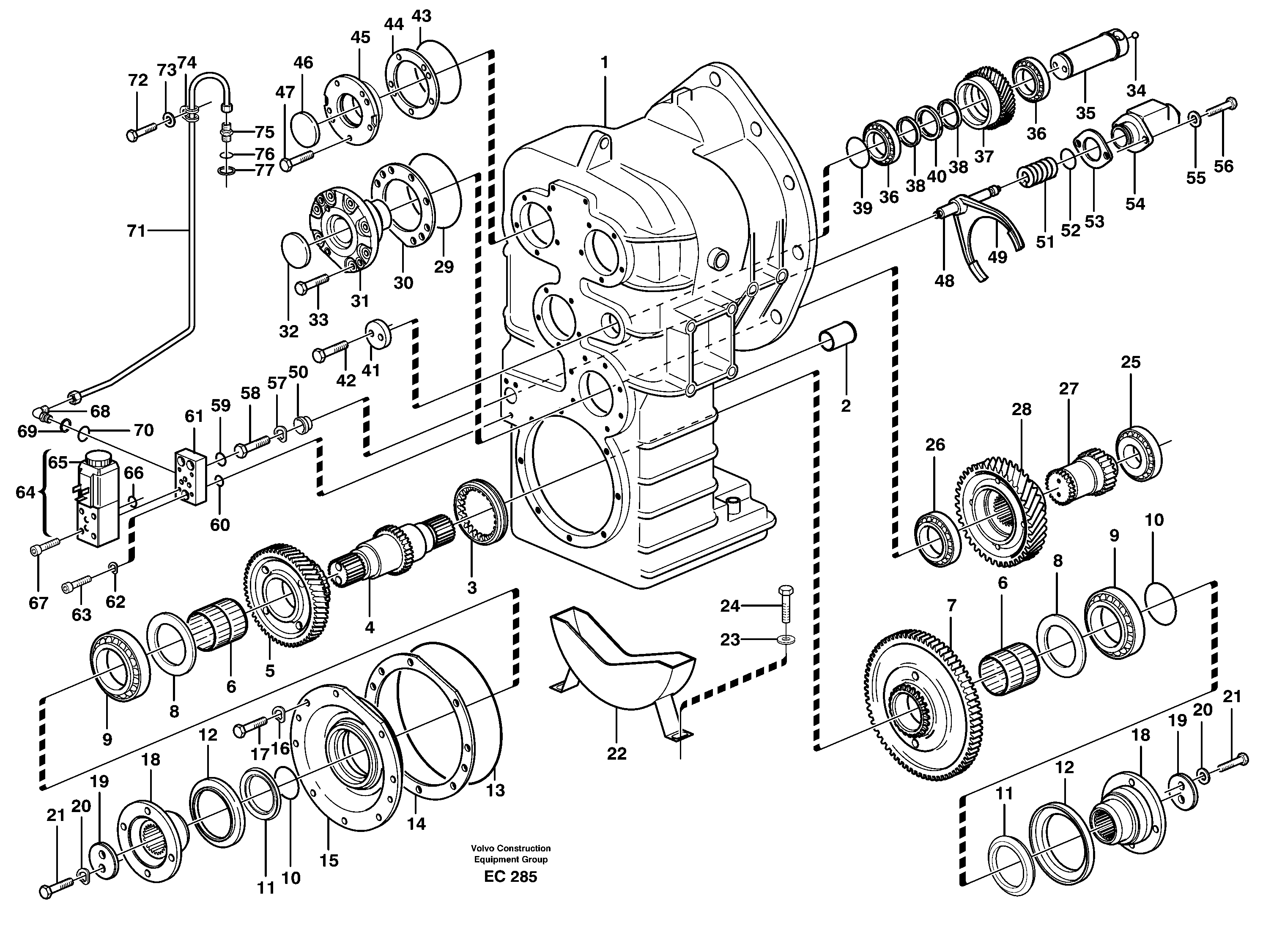 Схема запчастей Volvo L70D - 67055 Clutch housing, 8-speed L70D