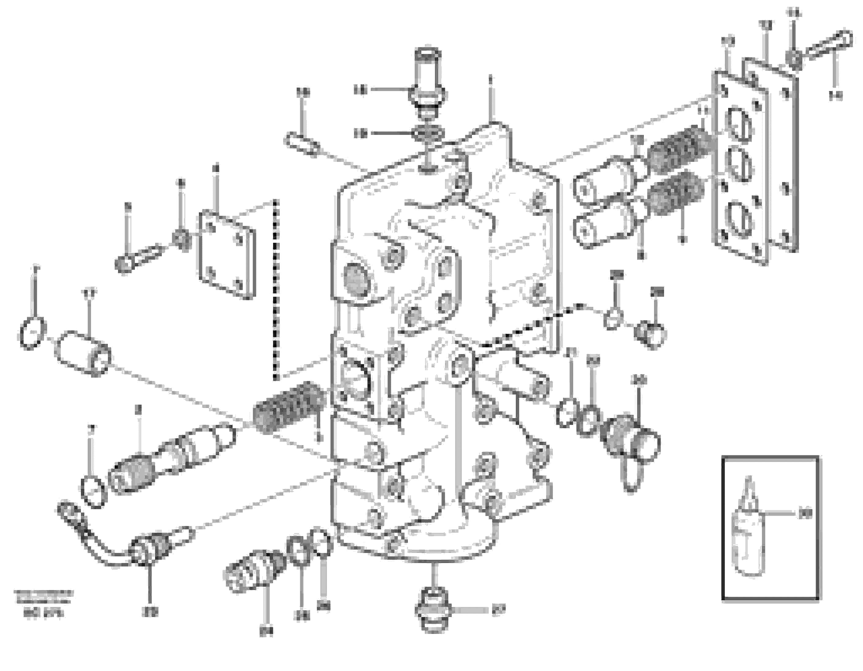 Схема запчастей Volvo L70D - 99683 Pressure limiting valve L70D