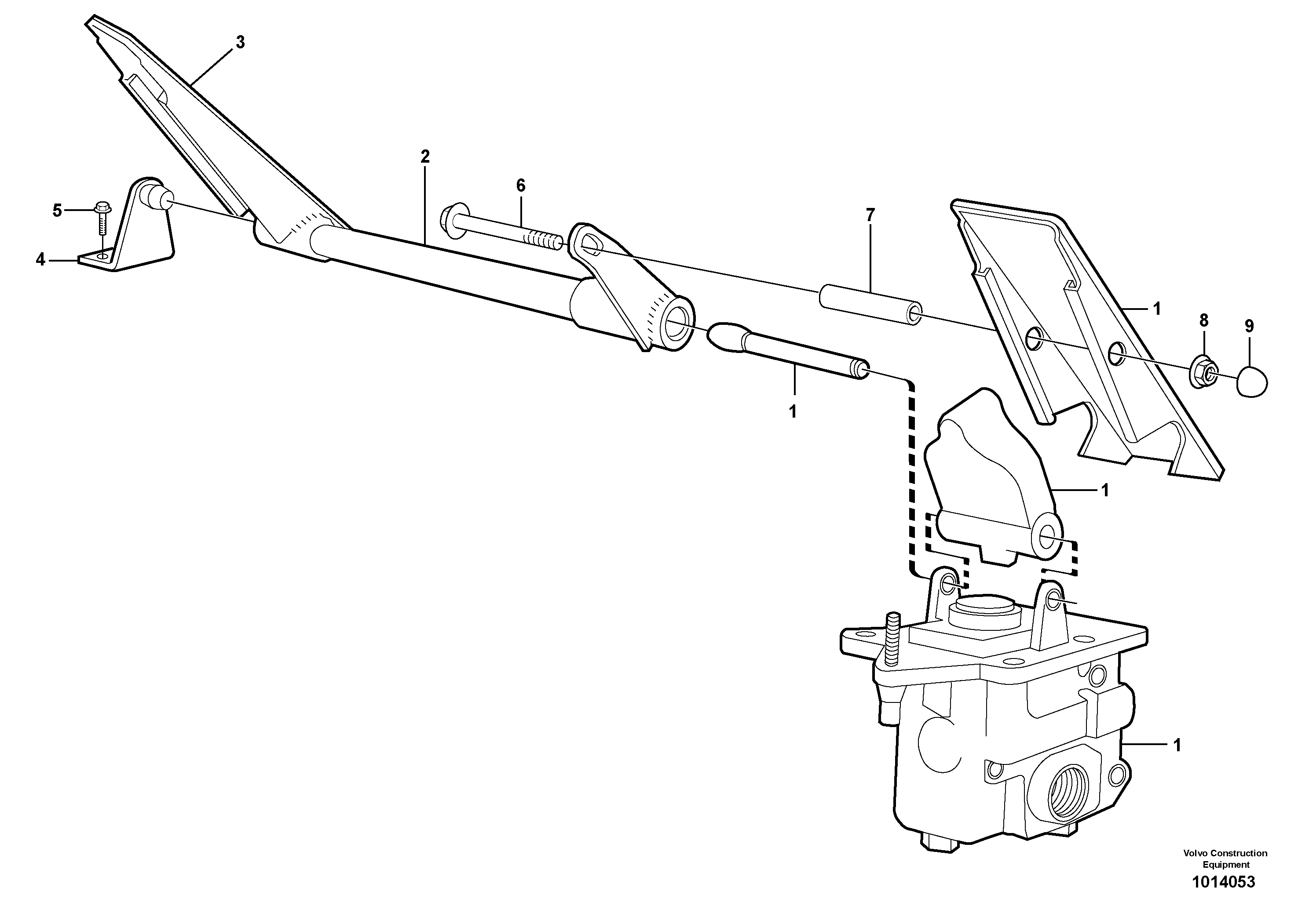 Схема запчастей Volvo L70D - 24553 Double brake pedals L70D