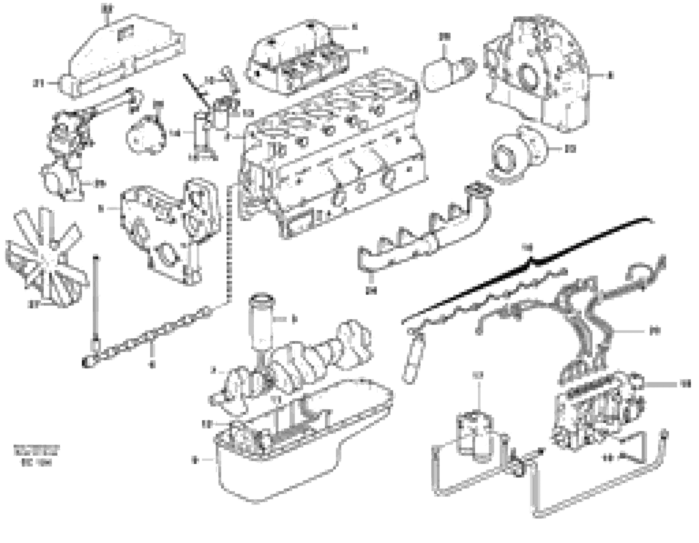 Схема запчастей Volvo L70D - 9600 Двигатель в сборе L70D