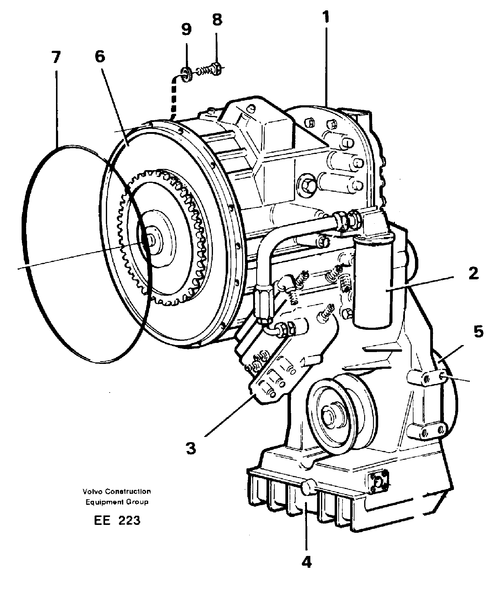 Схема запчастей Volvo L120D - 10860 Hydraulic transmission with fitting parts L120D