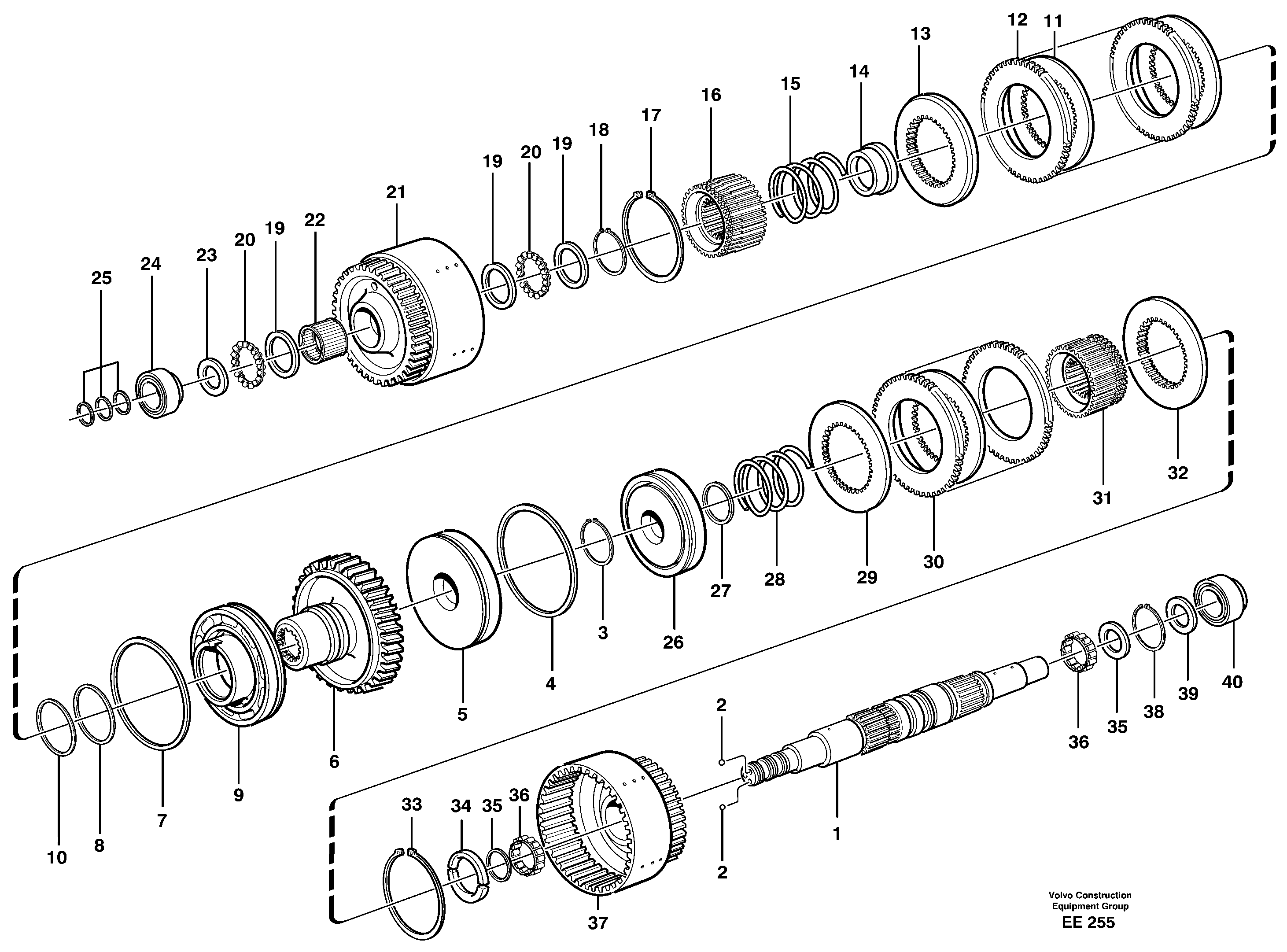 Схема запчастей Volvo L120D - 10368 Hydraulic clutch, forward / 1 st speed L120D