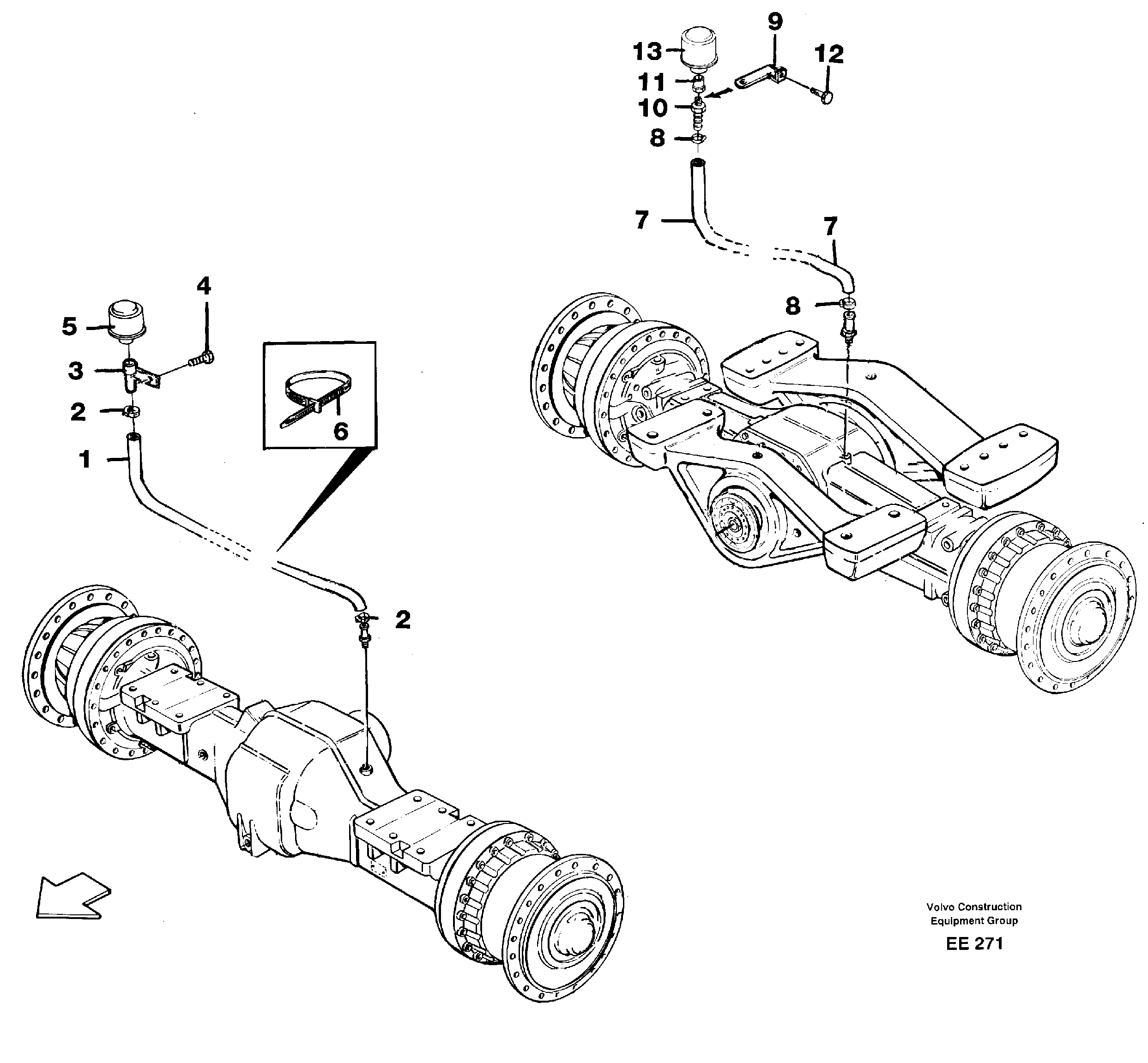 Схема запчастей Volvo L120D - 85853 Venting, planet shafts L120D