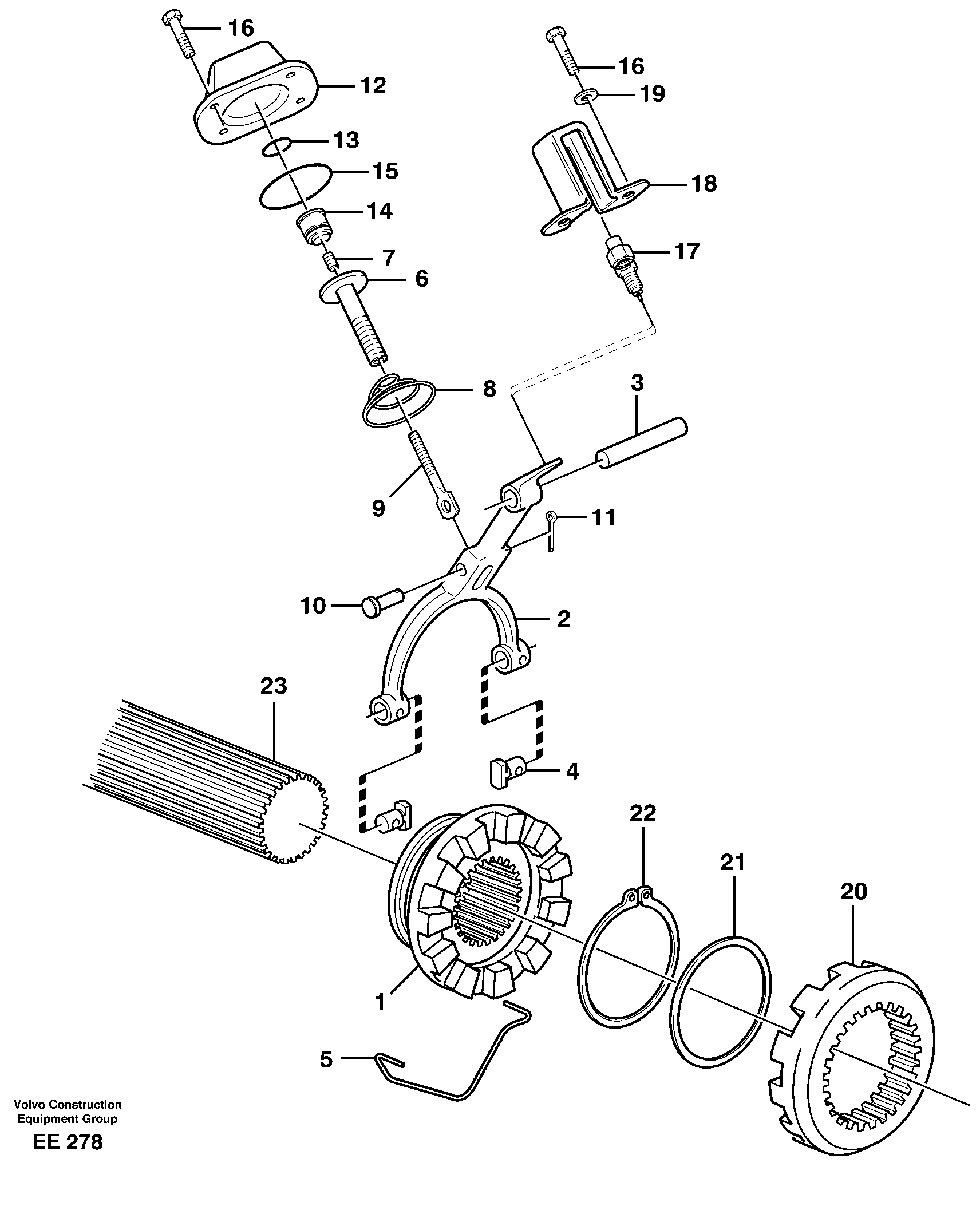 Схема запчастей Volvo L120D - 66935 Differential lock L120D