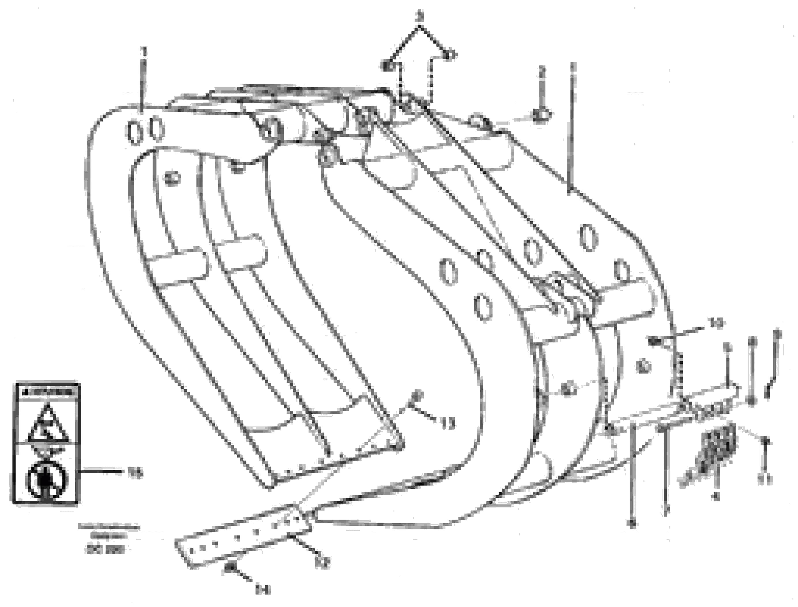 Схема запчастей Volvo L120D - 66587 Grapple ATTACHMENTS ATTACHMENTS WHEEL LOADERS GEN. D - E