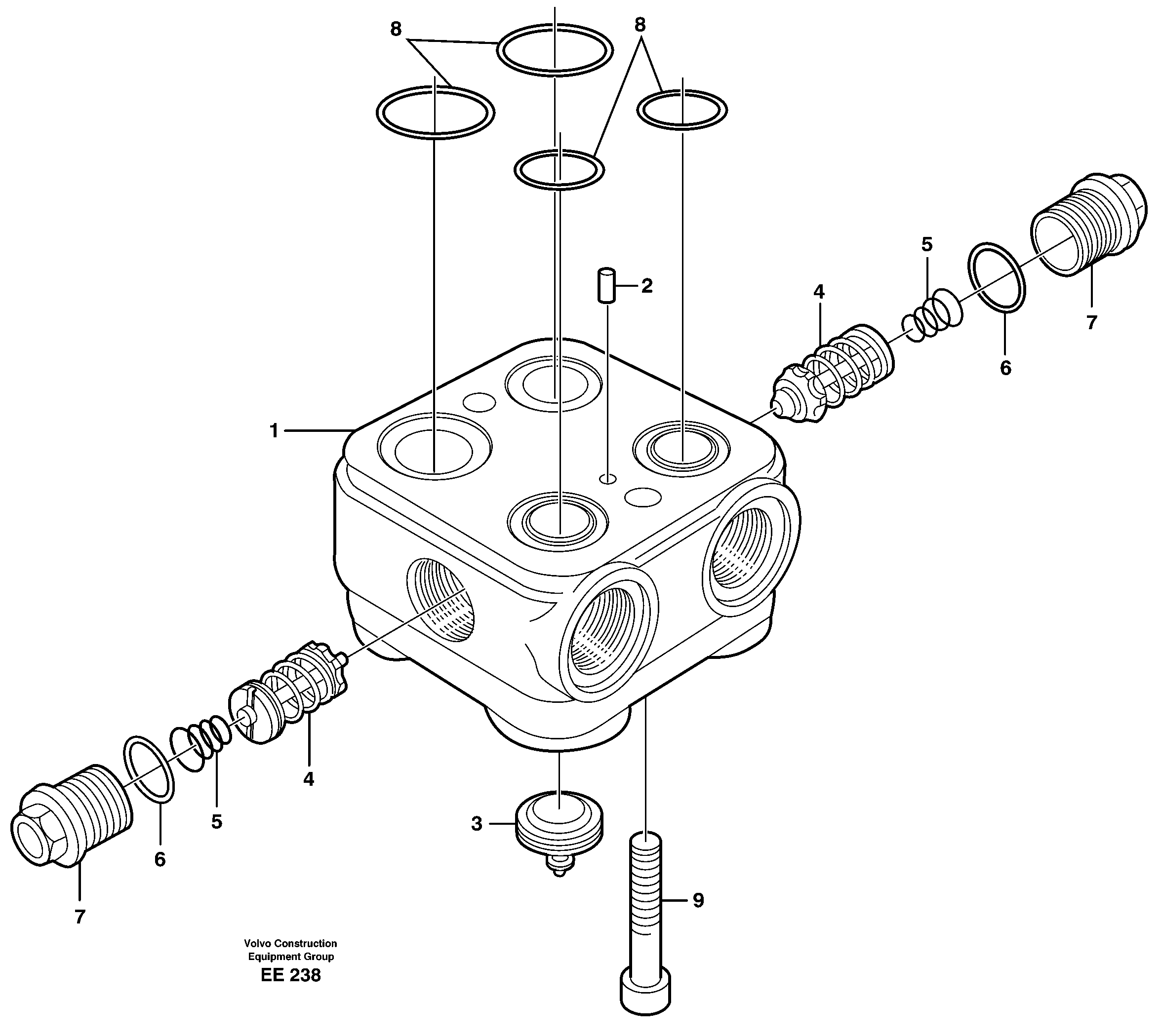 Схема запчастей Volvo L120D - 33060 Valve housing L120D