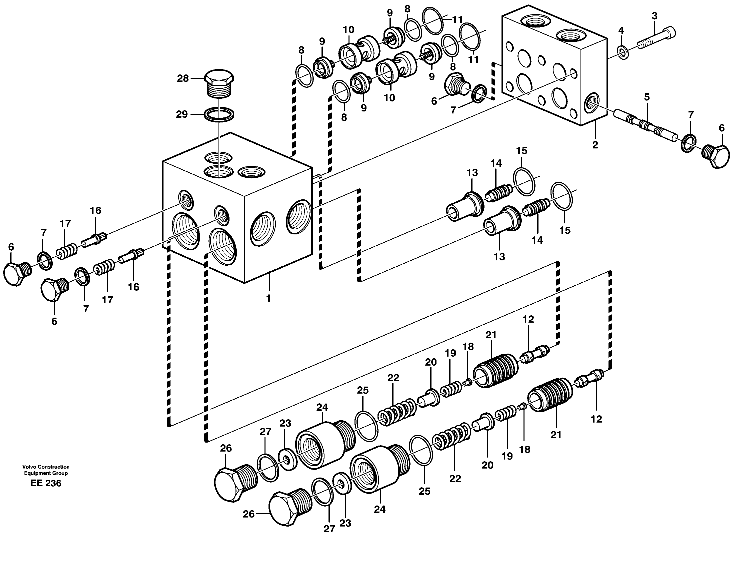 Схема запчастей Volvo L120D - 78297 Shift valve L120D