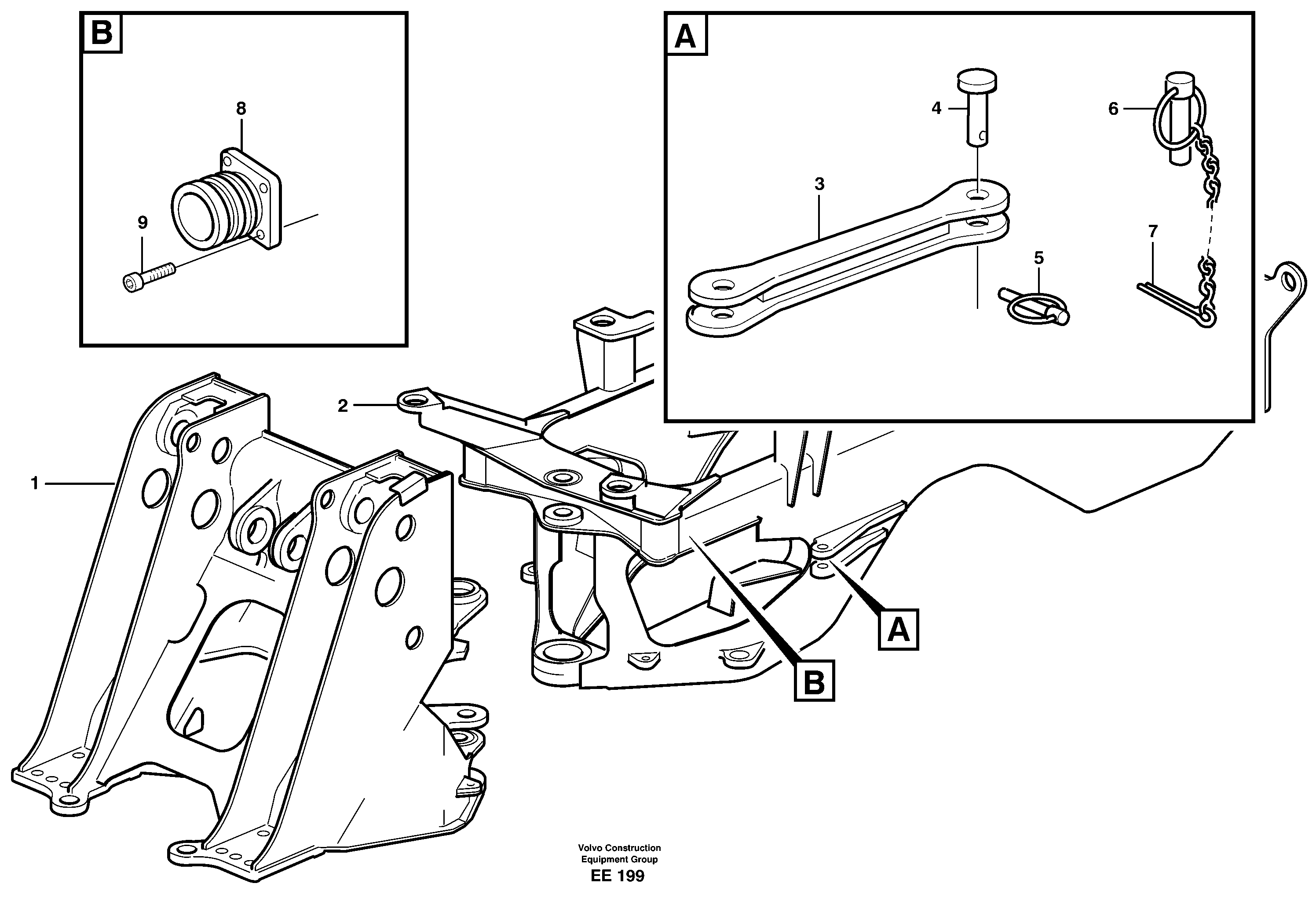 Схема запчастей Volvo L120D - 61170 Frame L120D