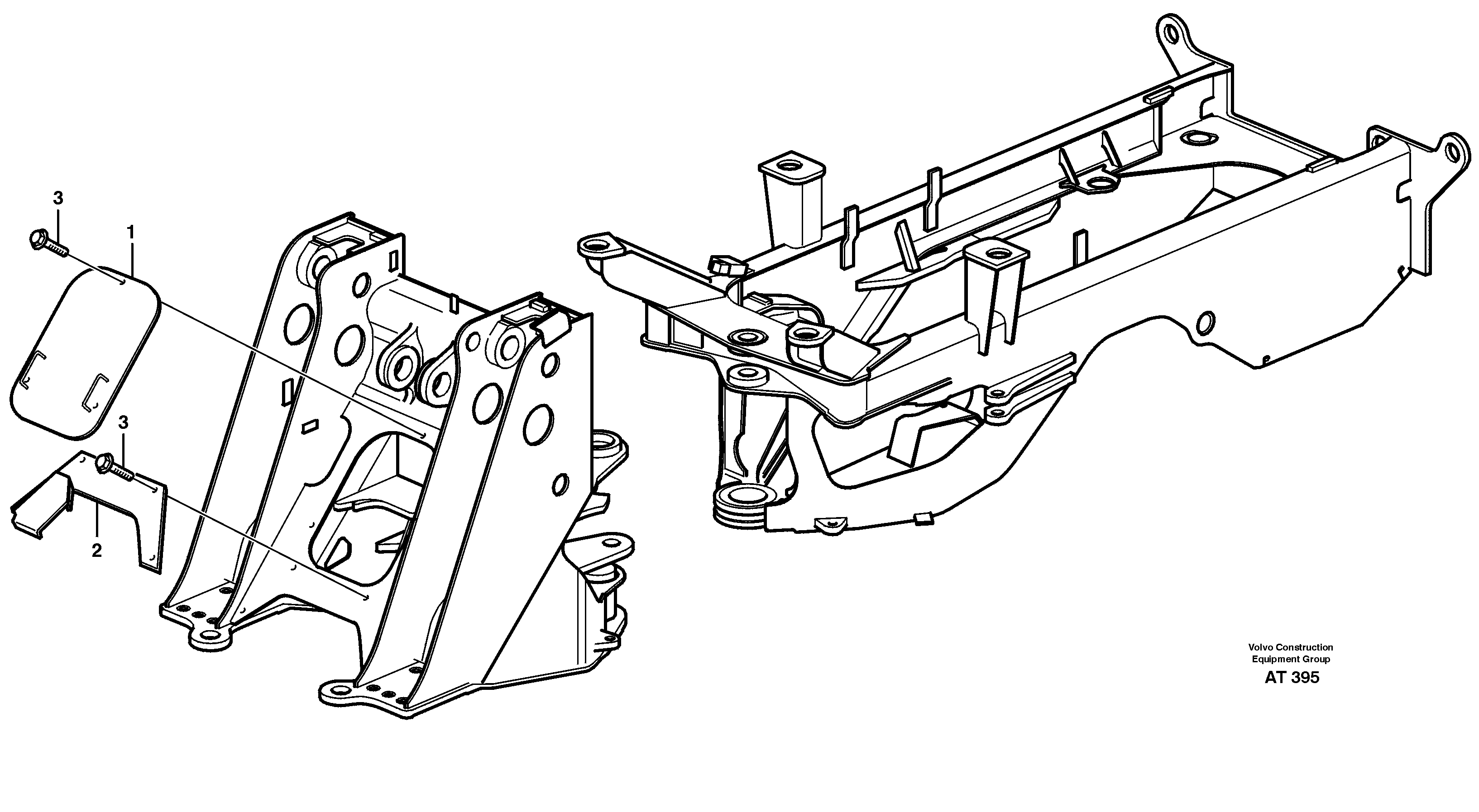 Схема запчастей Volvo L120D - 39296 Protecting plates L120D