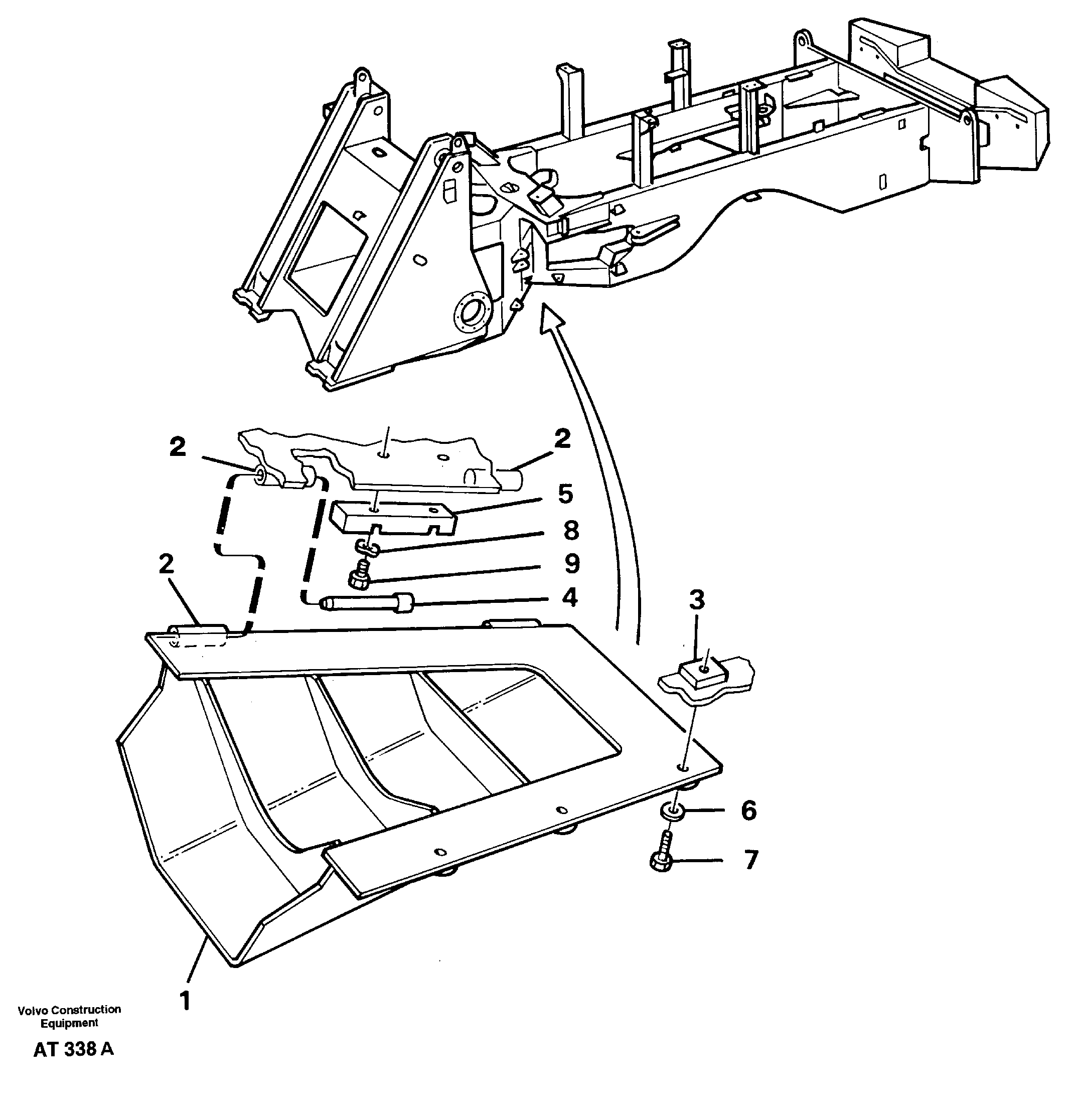 Схема запчастей Volvo L120D - 41308 Bottom-guard plates L120D