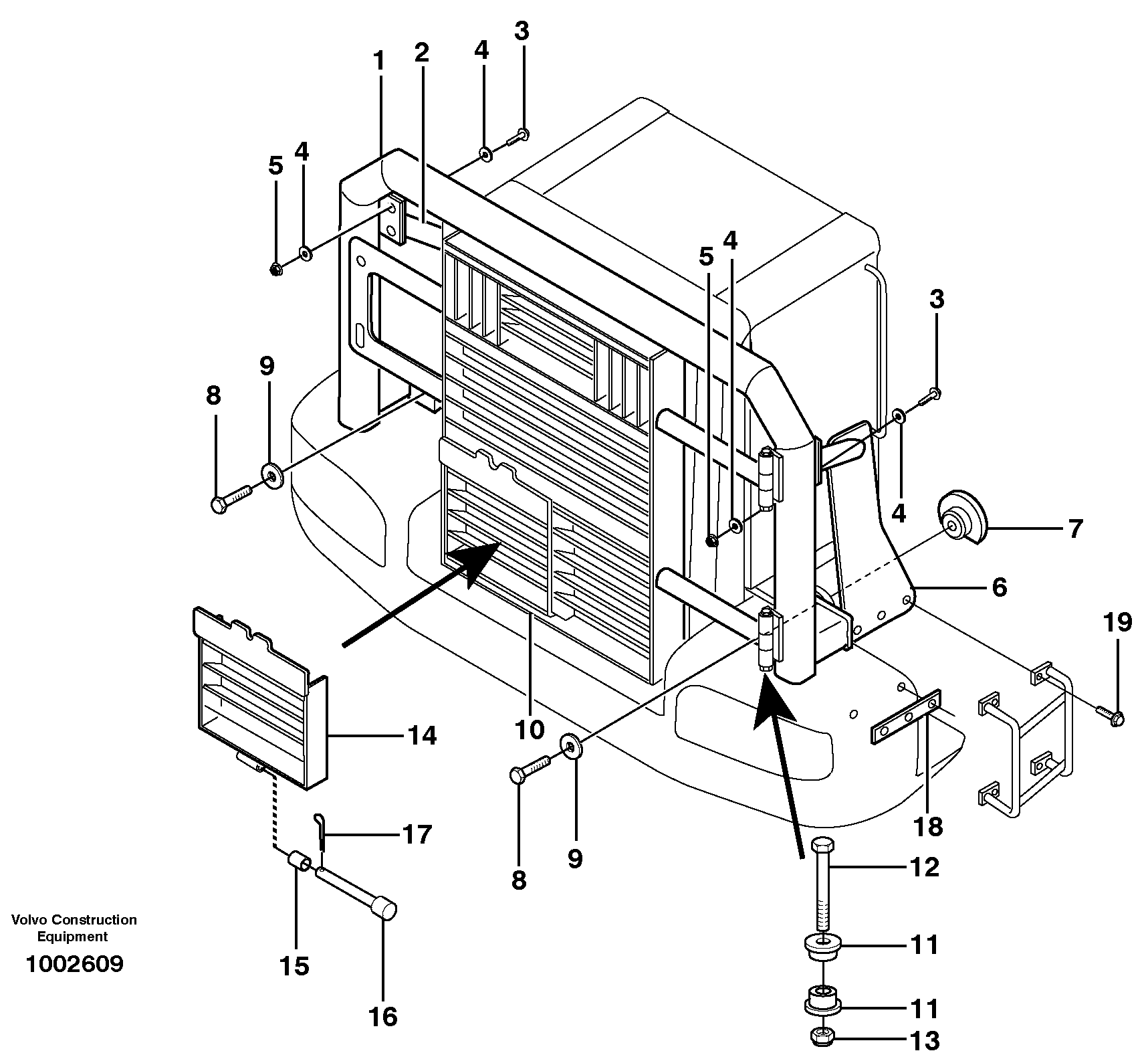 Схема запчастей Volvo L120D - 41309 Radiator, kylare L120D