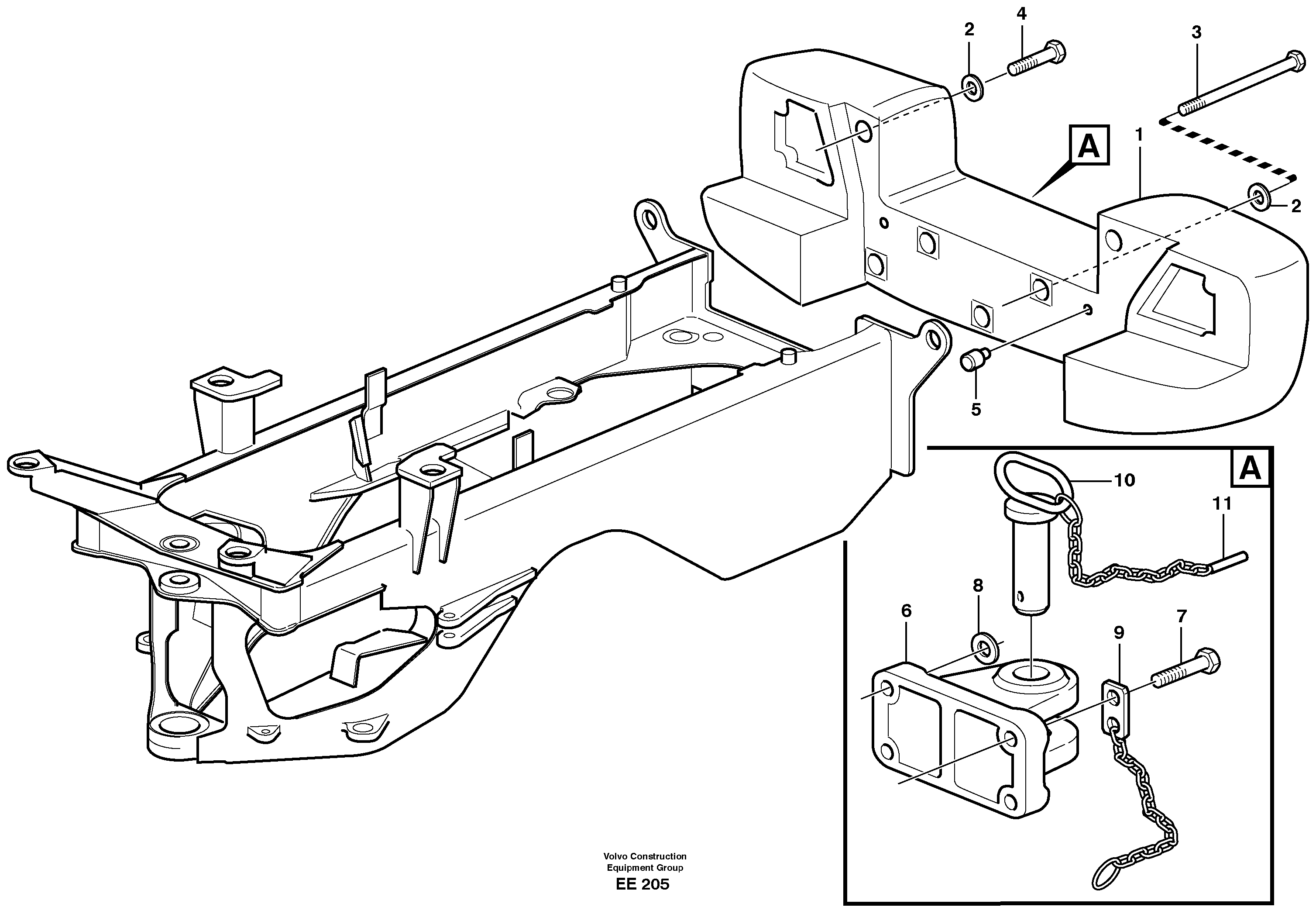 Схема запчастей Volvo L120D - 41310 Противовес L120D