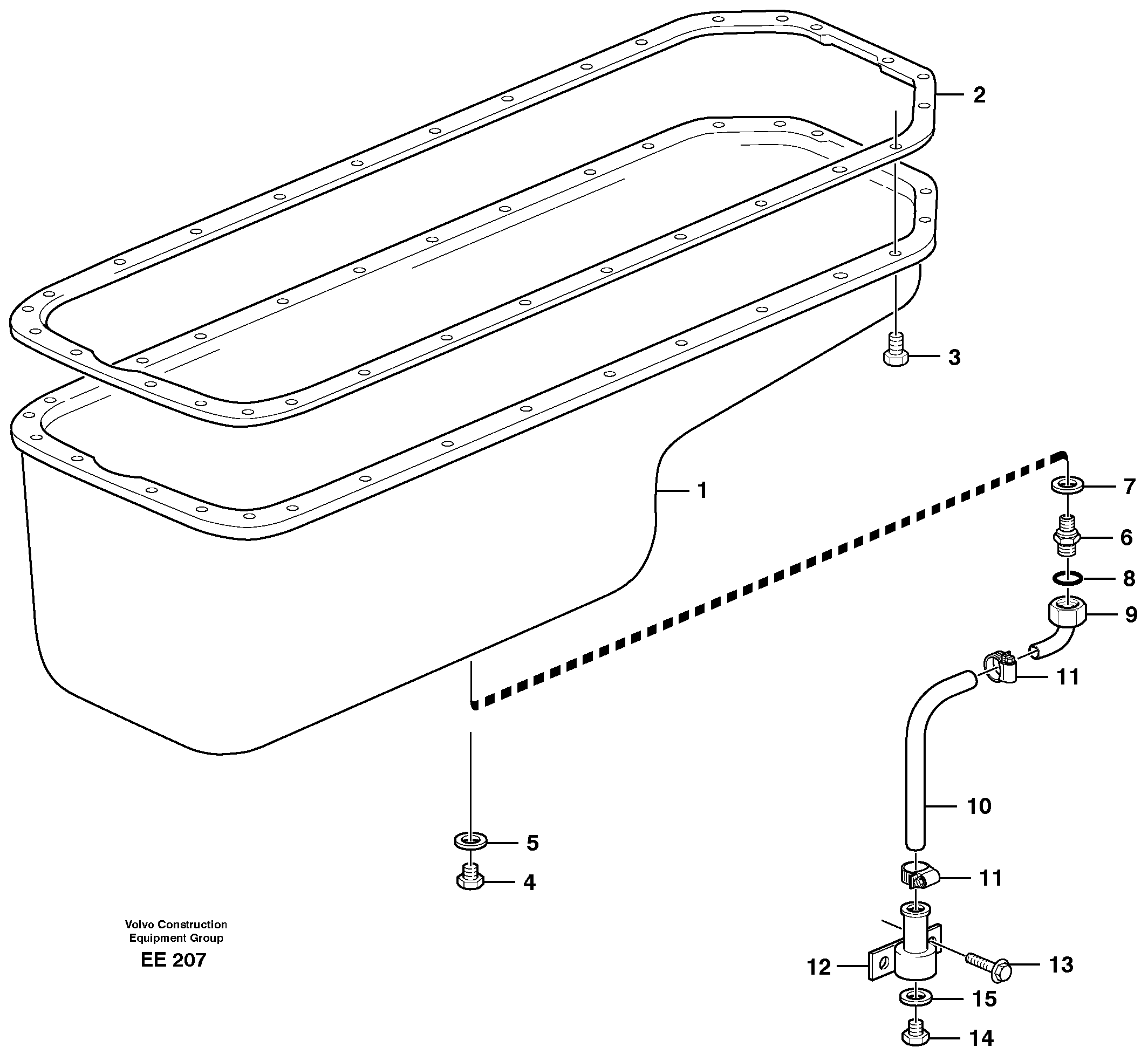 Схема запчастей Volvo L120D - 57099 Oil sump L120D