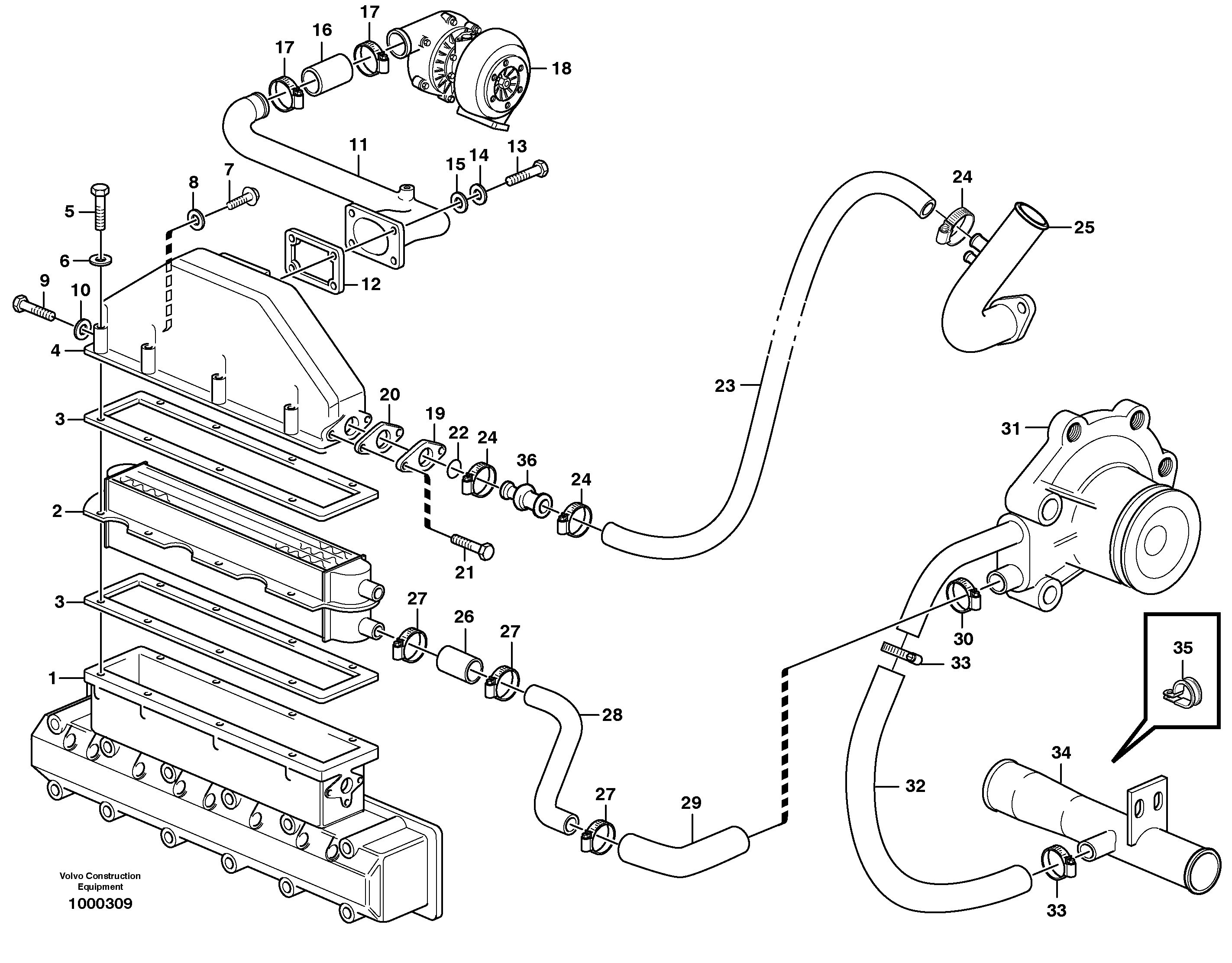 Схема запчастей Volvo L120D - 84899 Intercooler L120D