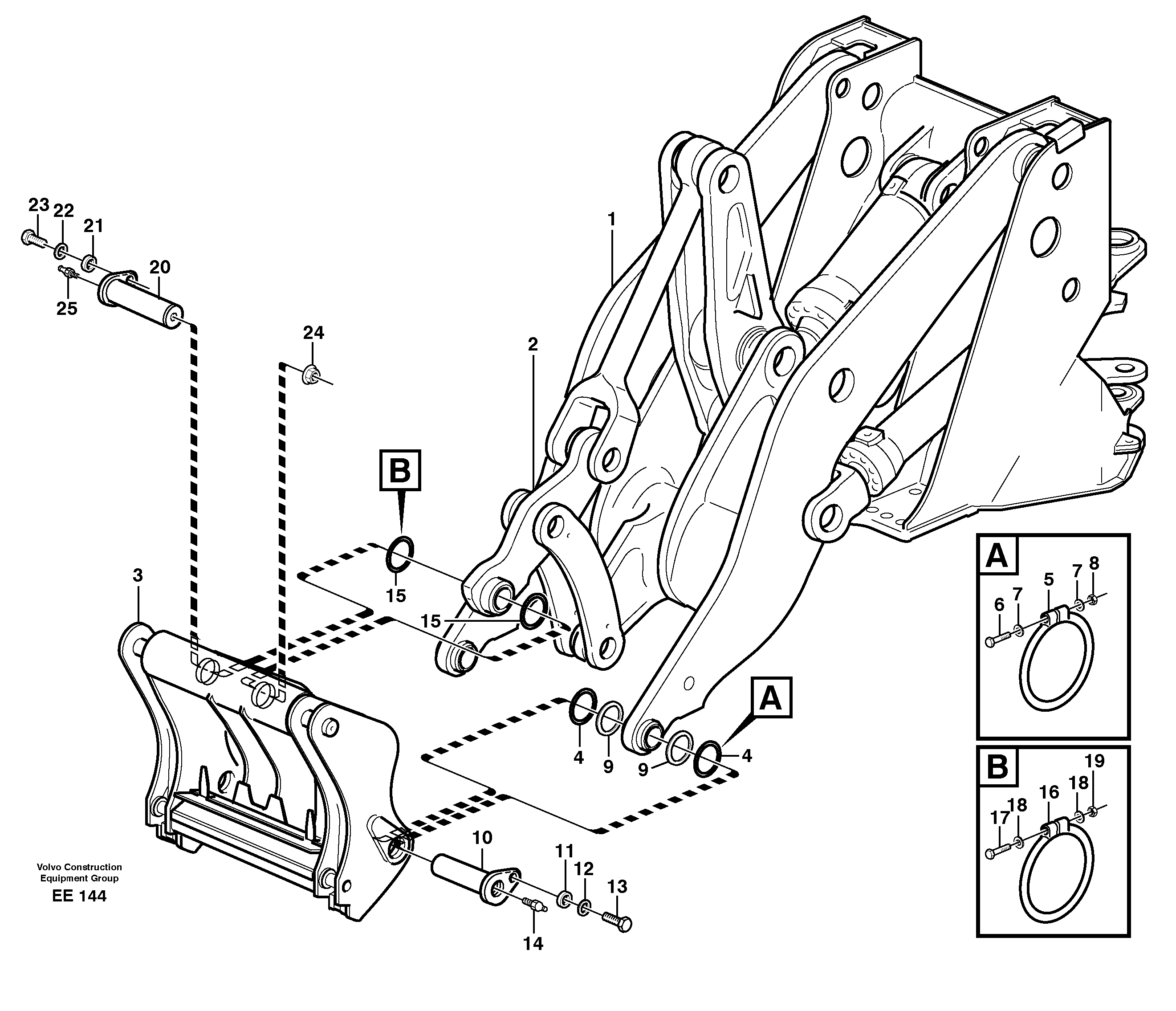 Схема запчастей Volvo L120D - 12616 Assemble attachment bracket L120D