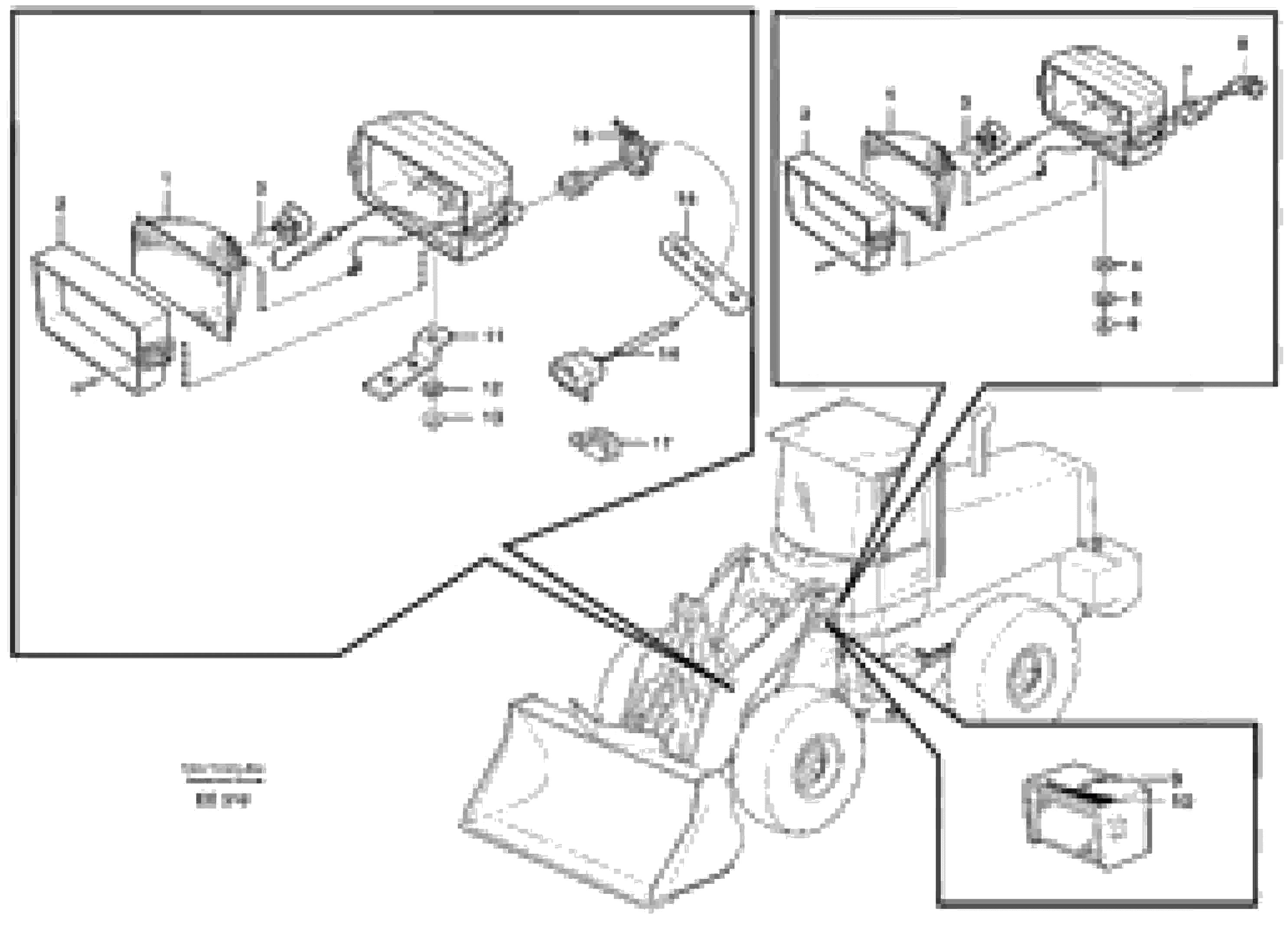 Схема запчастей Volvo L120D - 50120 Work lights, front L120D