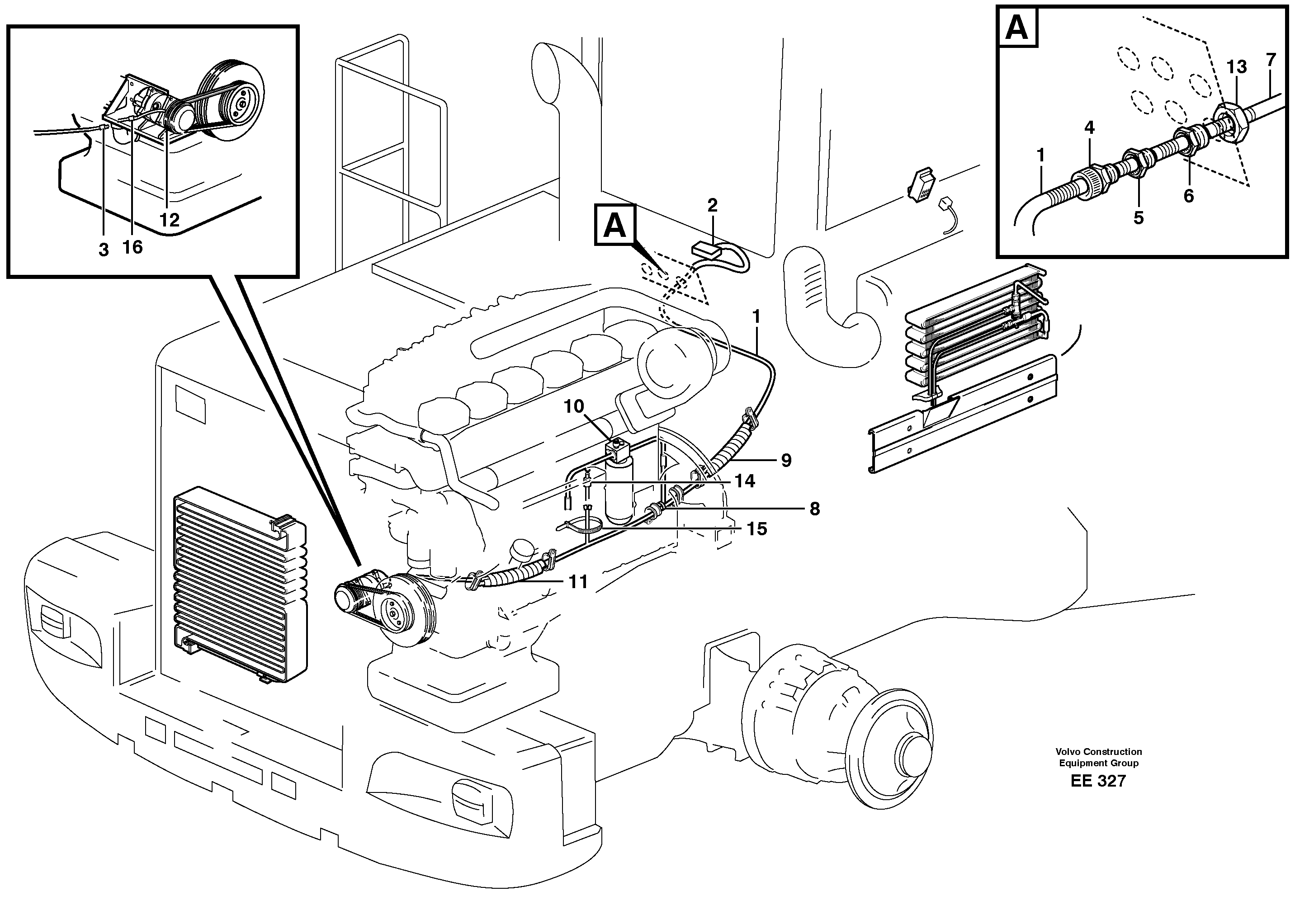 Схема запчастей Volvo L120D - 3159 Cable harness, compressor L120D