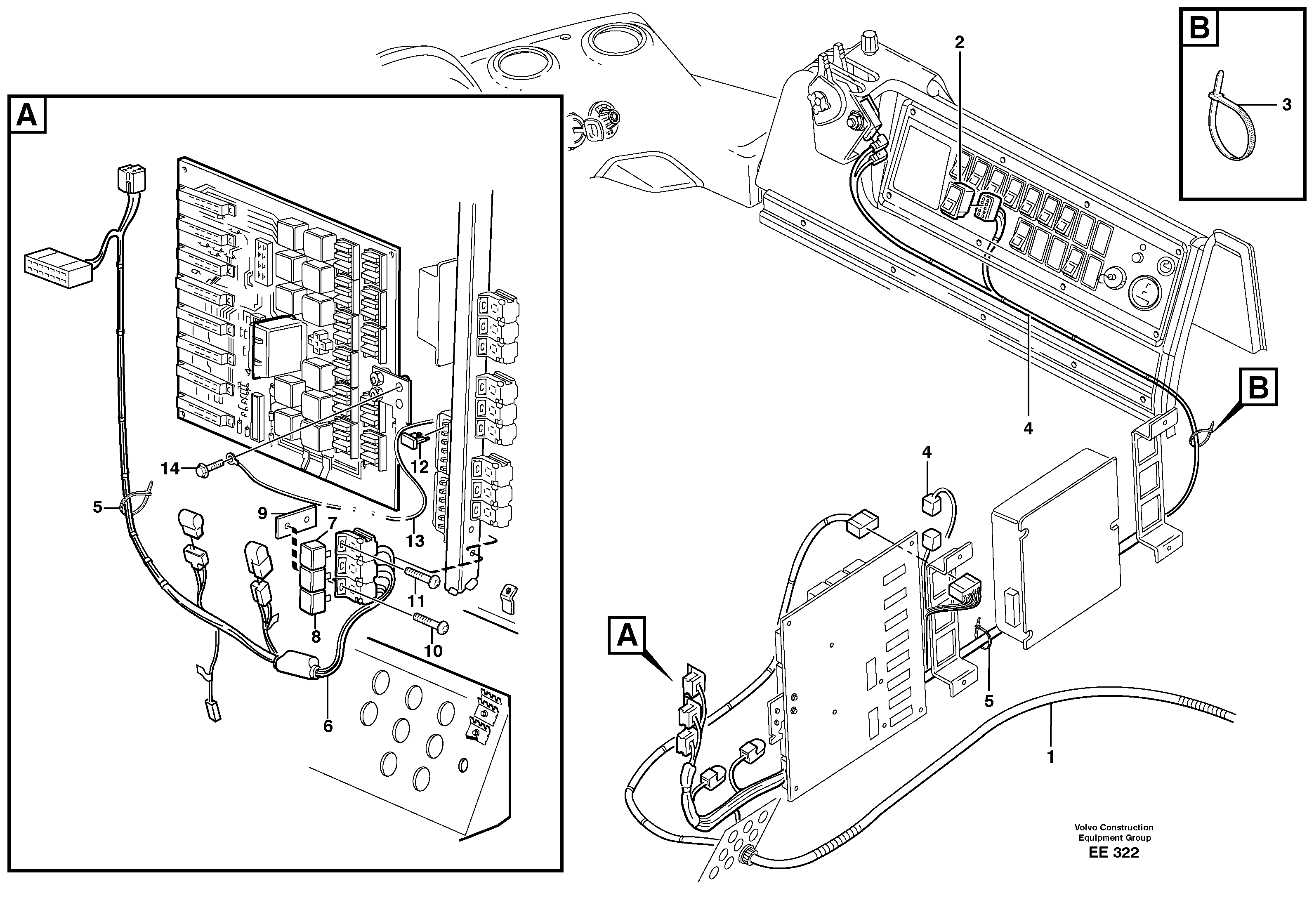 Схема запчастей Volvo L120D - 66062 Electrical equipment, air conditioning L120D