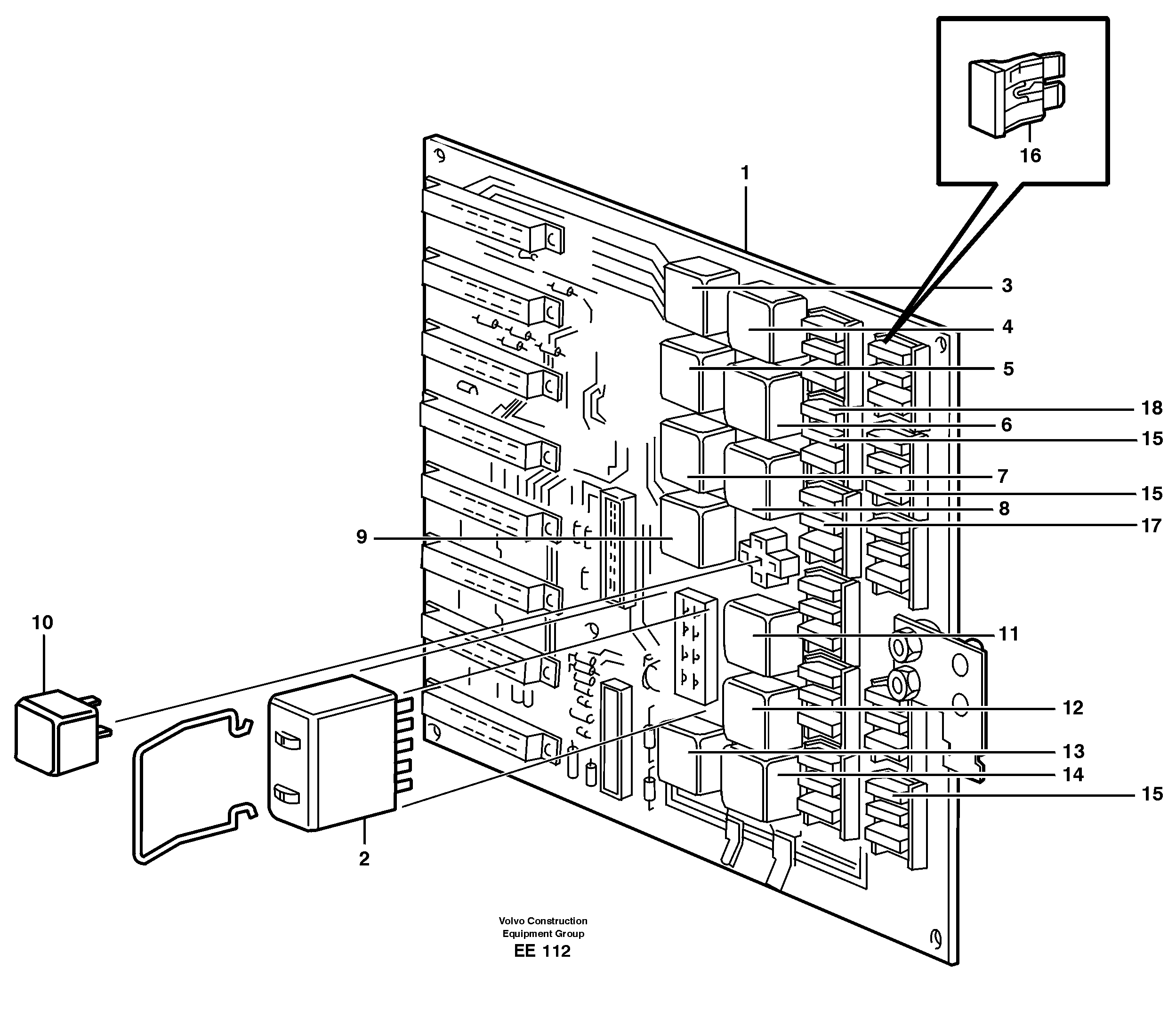 Схема запчастей Volvo L120D - 67010 Circuit board L120D