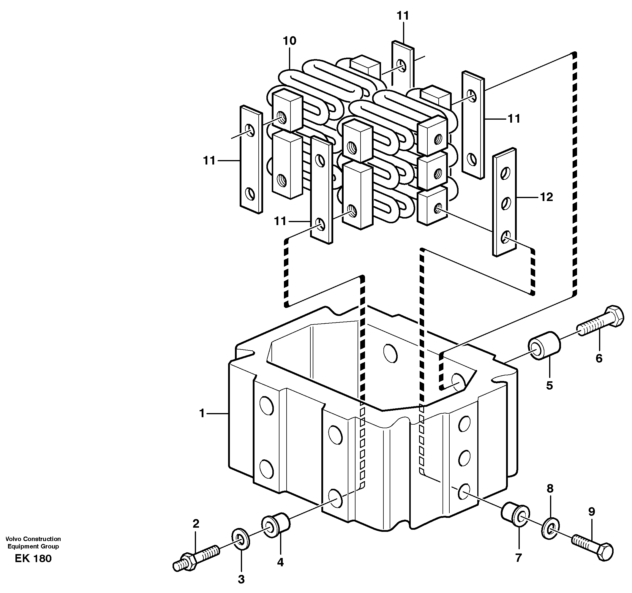 Схема запчастей Volvo L330E - 35949 Предпусковой подогреватель в сборе L330E