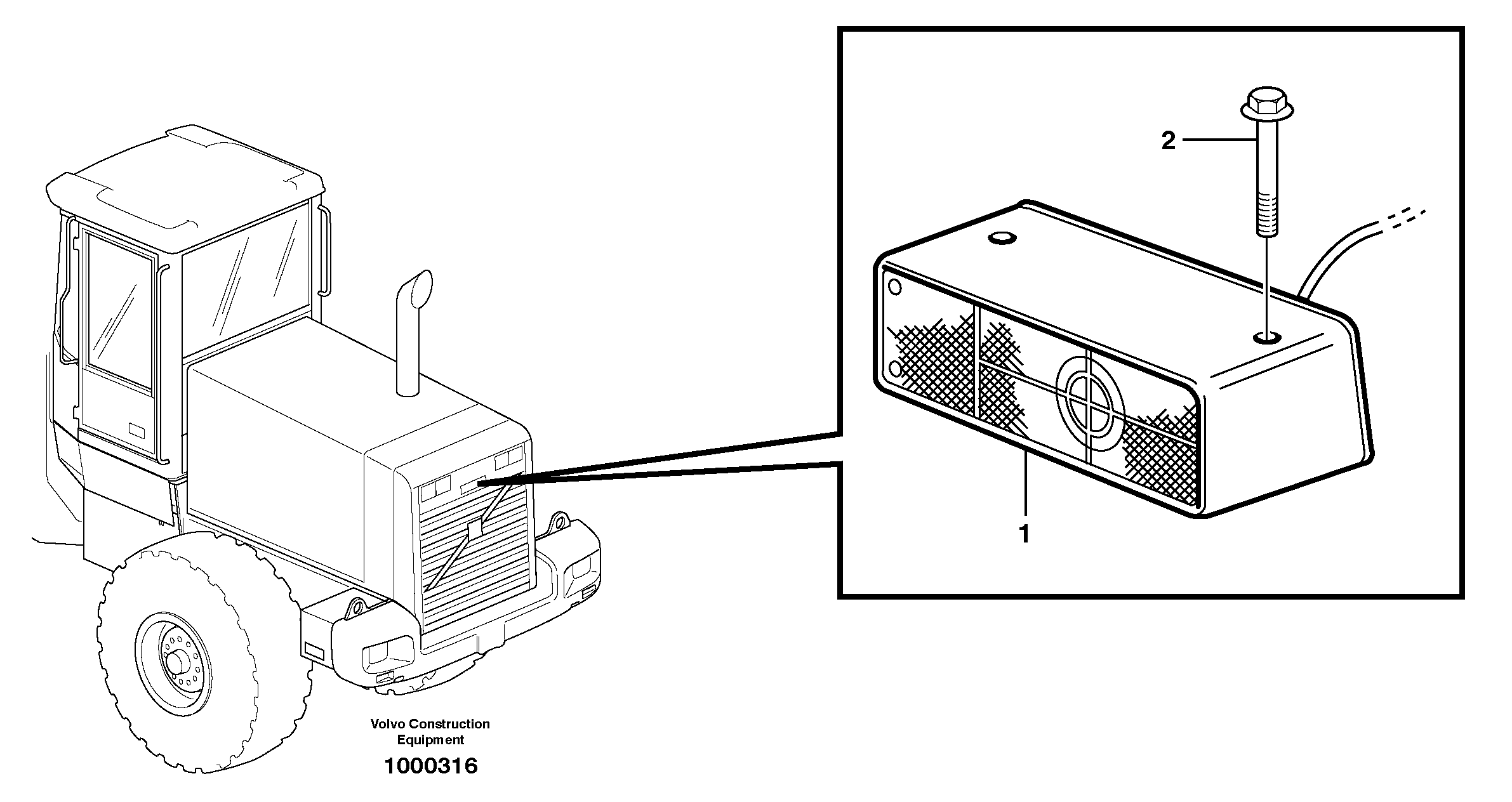 Схема запчастей Volvo L330E - 21619 Back-up warning unit L330E