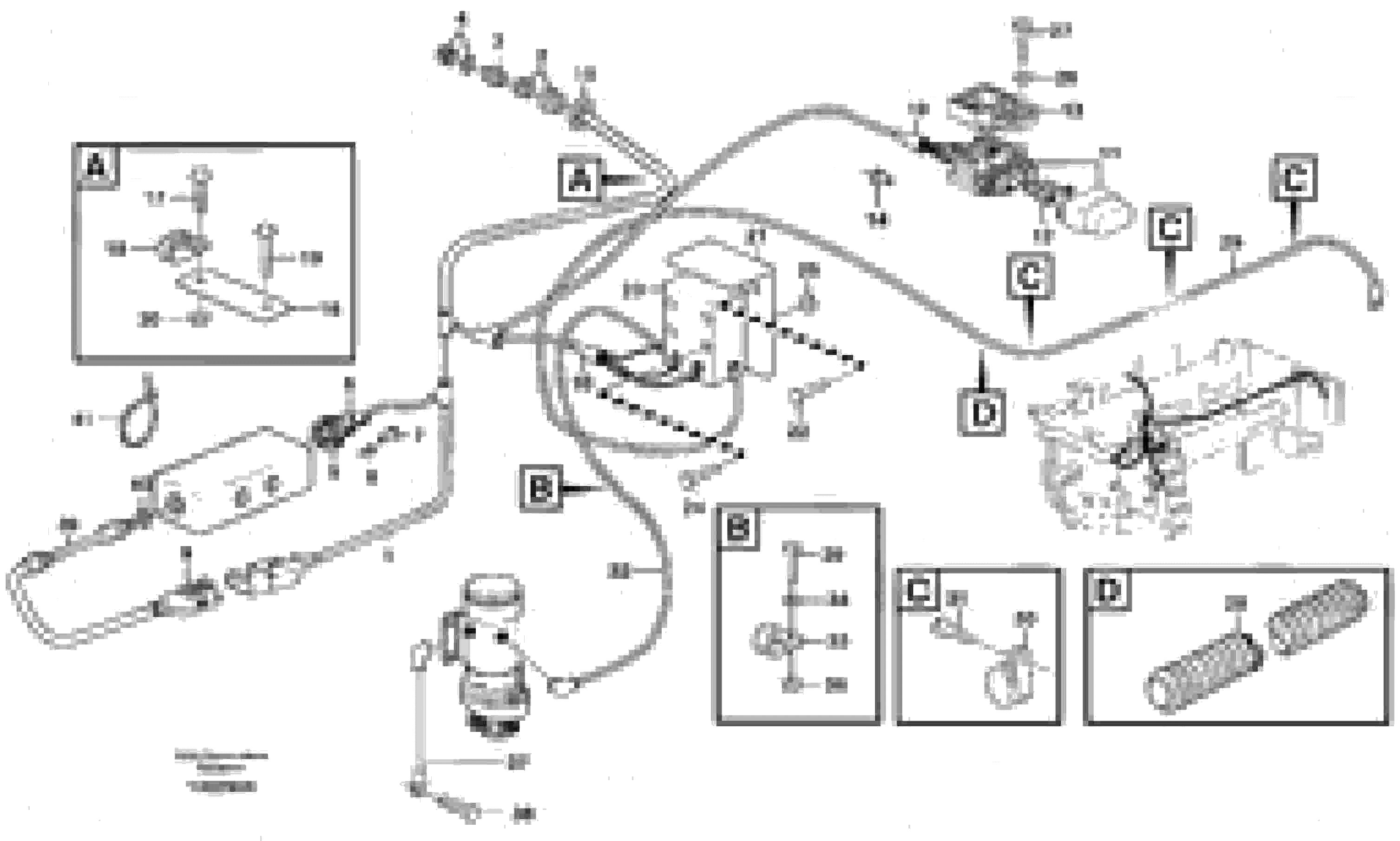 Схема запчастей Volvo L330E - 104139 Cable harness, secondary steering system L330E