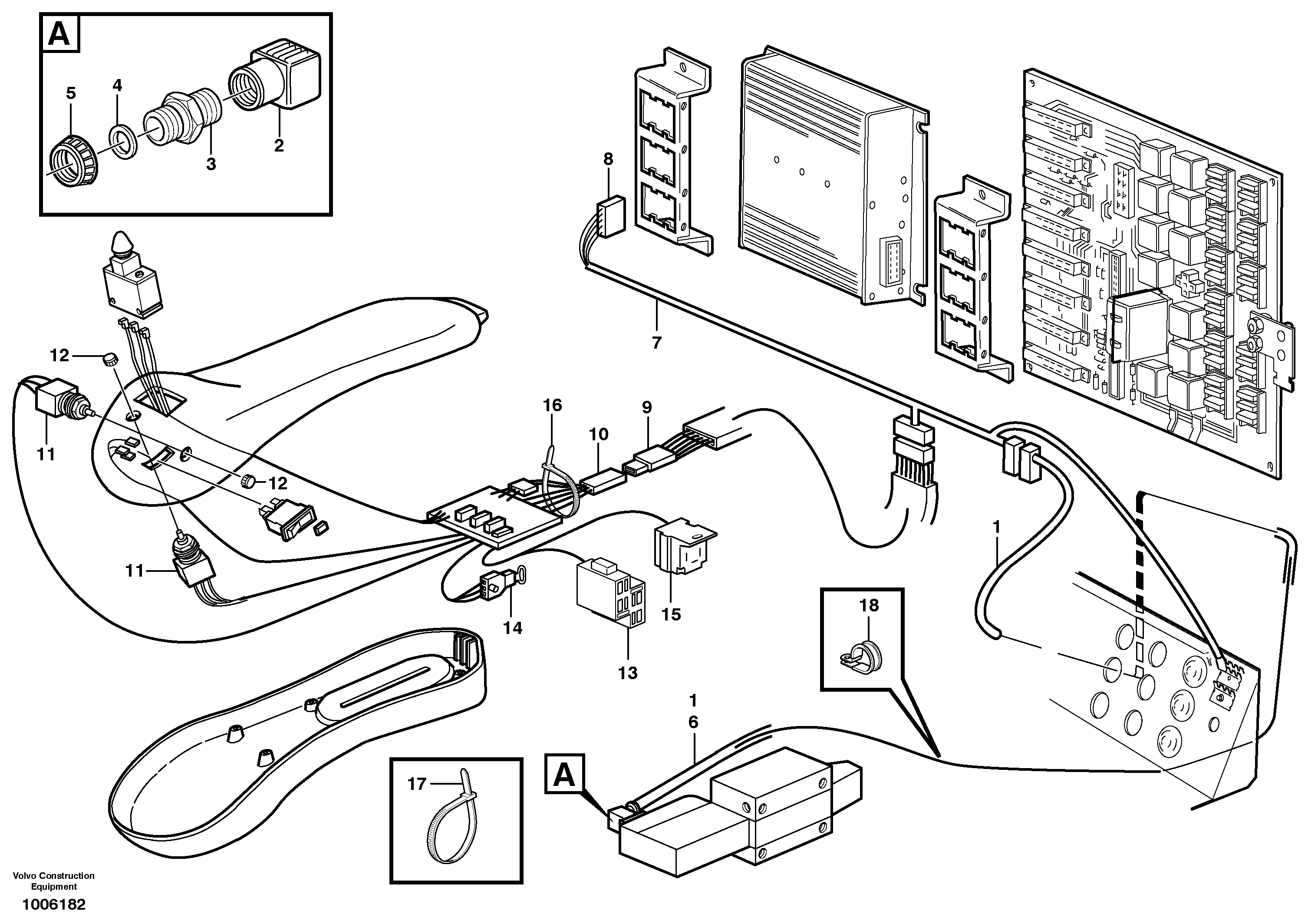 Схема запчастей Volvo L330E - 57711 Cable harness, CDC - steering L330E