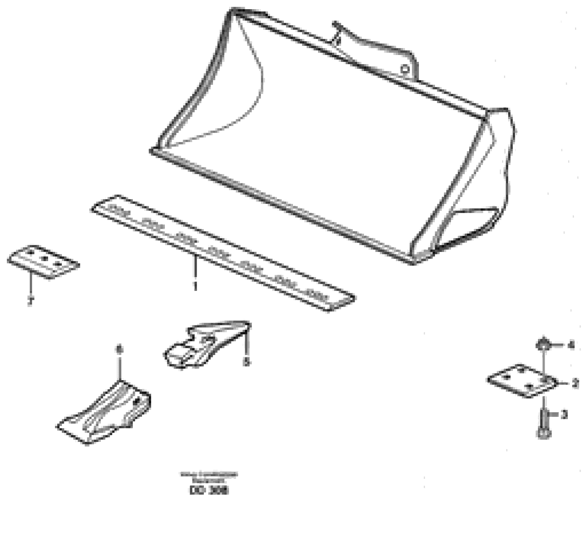 Схема запчастей Volvo L330E - 27415 Bucket, straight with teeth ATTACHMENTS ATTACHMENTS WHEEL LOADERS GEN. D - E