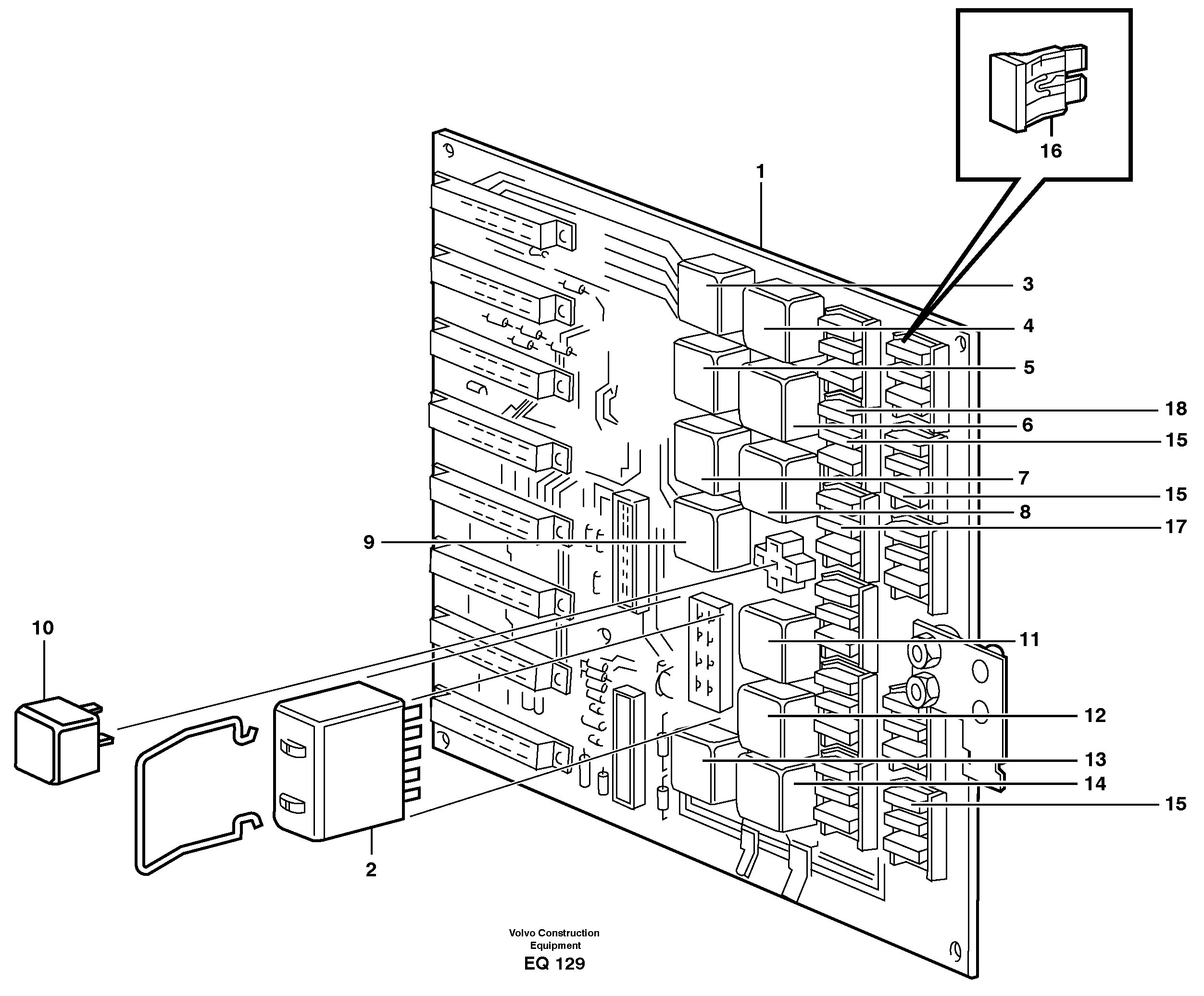 Схема запчастей Volvo L330E - 61462 Circuit board L330E