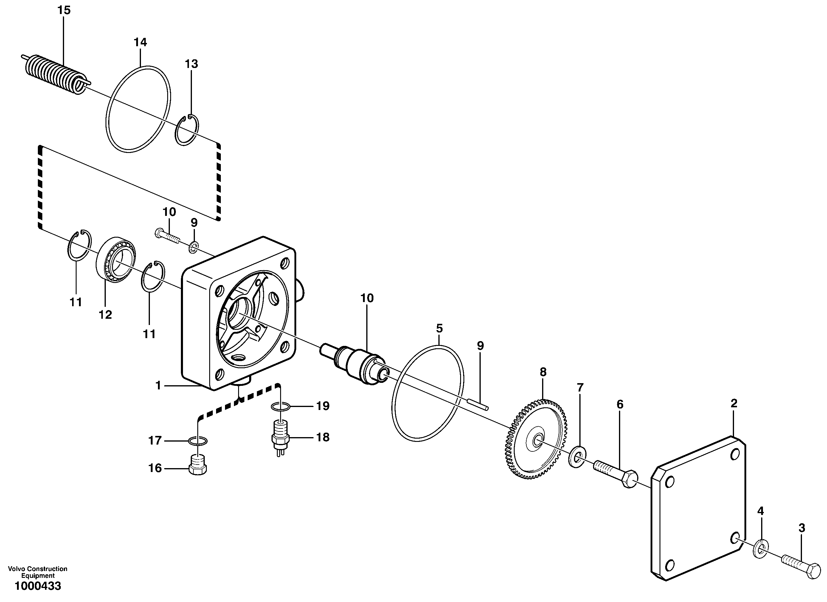 Схема запчастей Volvo L330E - 12921 Speed Sensor L330E