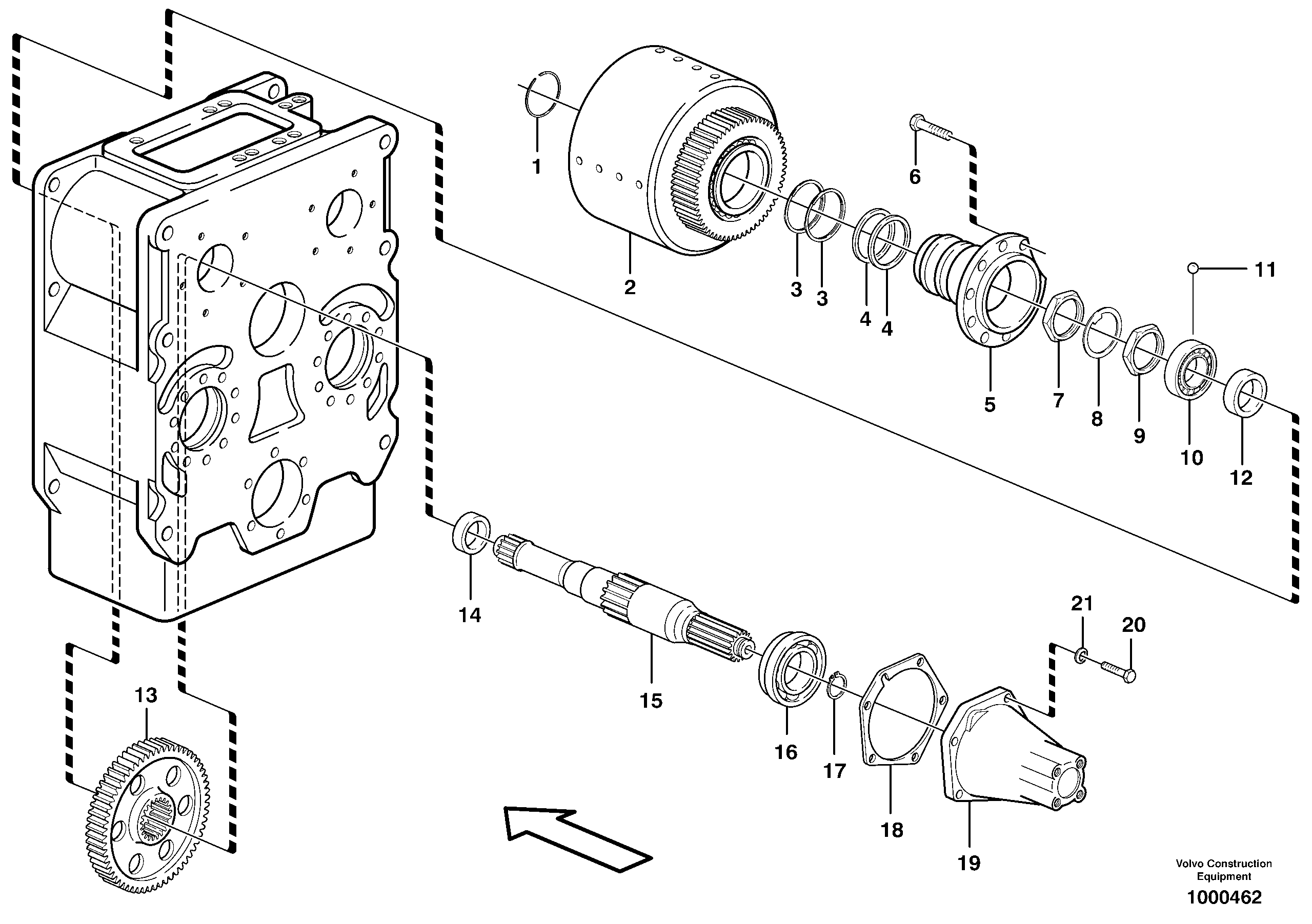 Схема запчастей Volvo L330E - 12922 Reverse shaft L330E