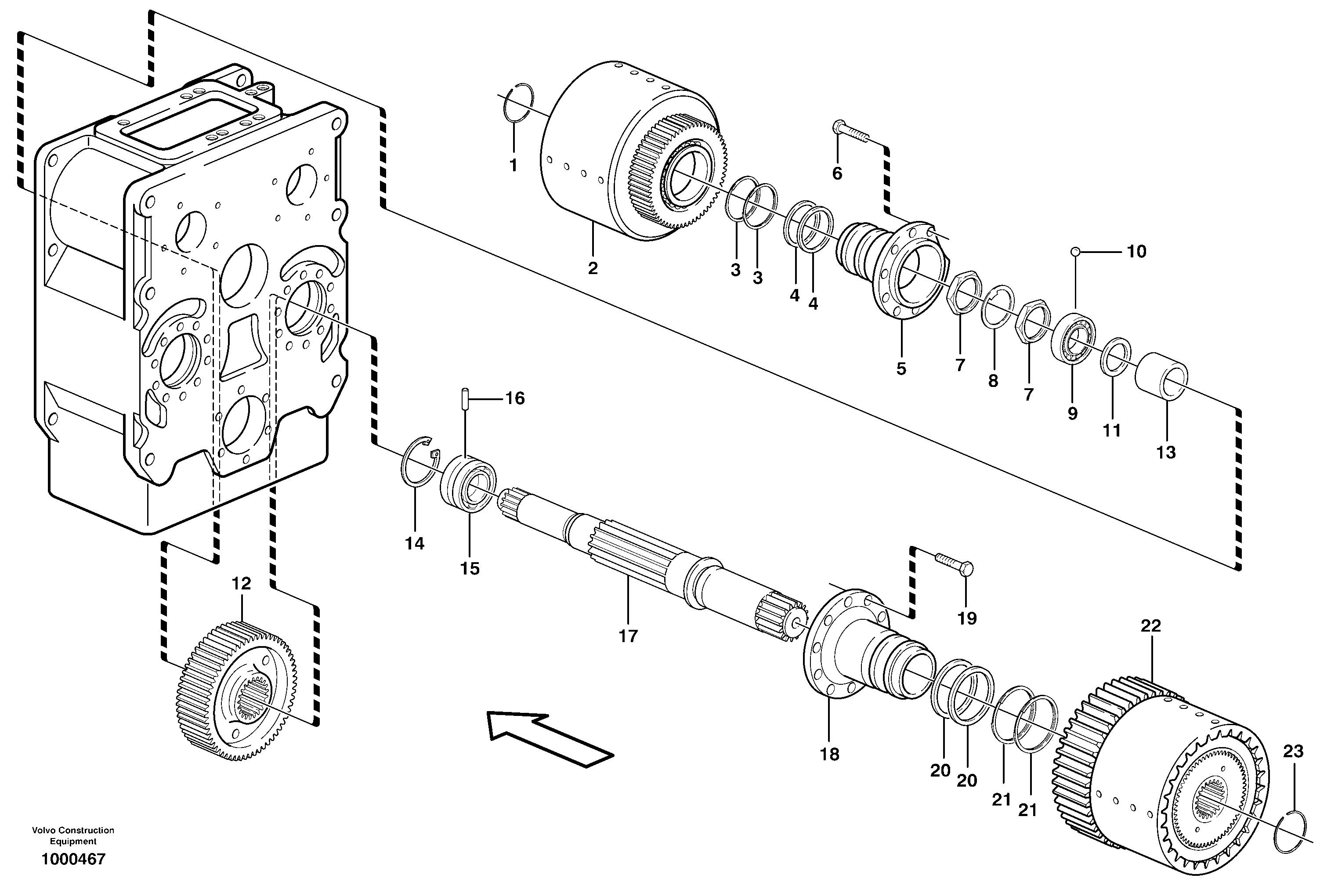 Схема запчастей Volvo L330E - 12925 Clutch shaft, 1st & 3rd L330E