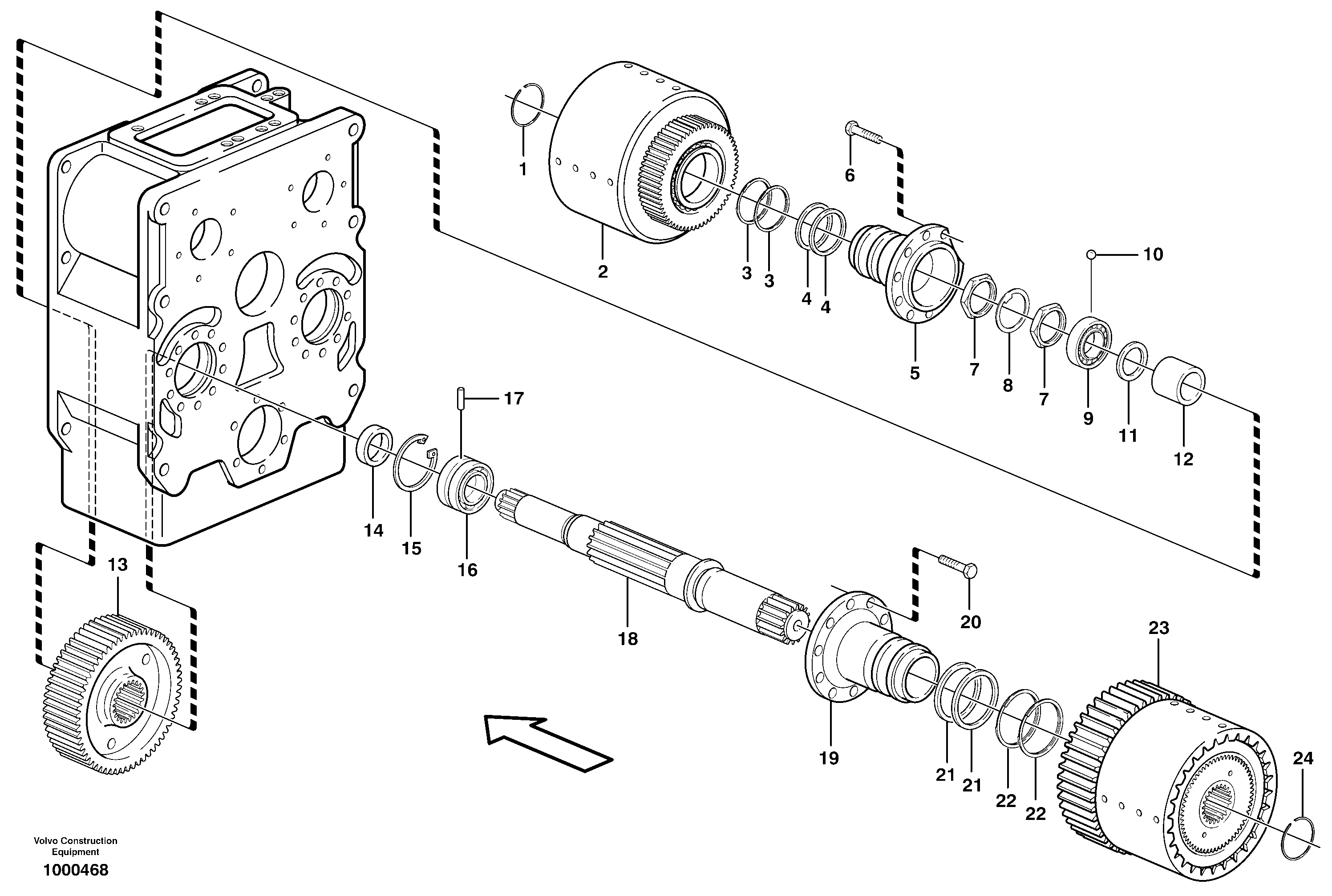 Схема запчастей Volvo L330E - 12927 Clutch shaft, 2nd & 4th L330E